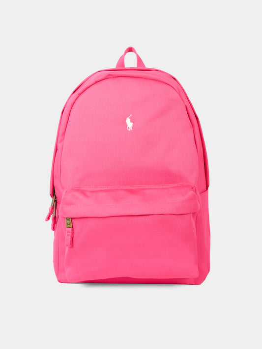 Zaino fucsia per bambina con cavallino,Ralph Lauren Kids,9AR151 ADP