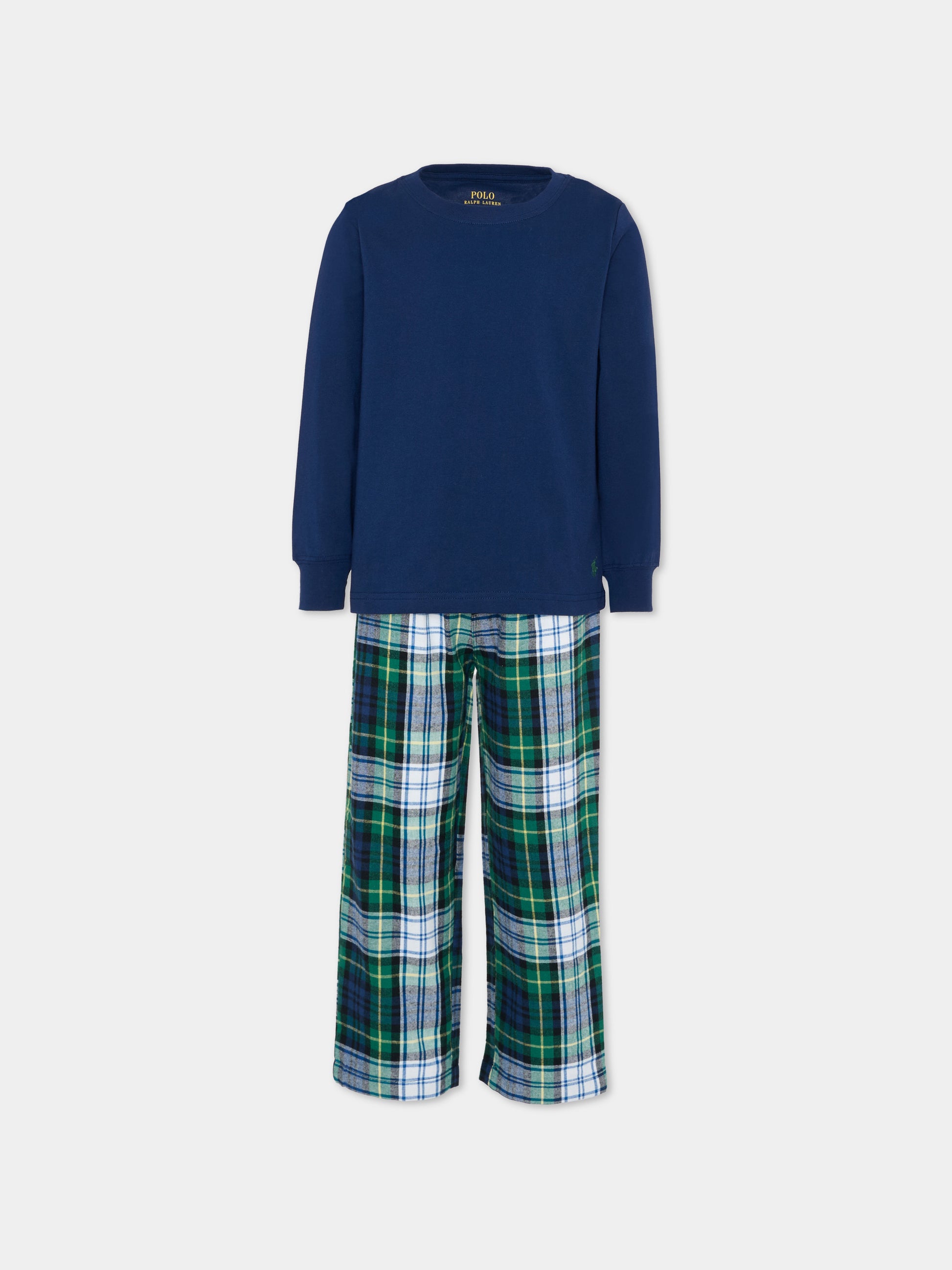 Pigiama blu per bambino con cavallino,Ralph Lauren Kids,8P0282 BLG
