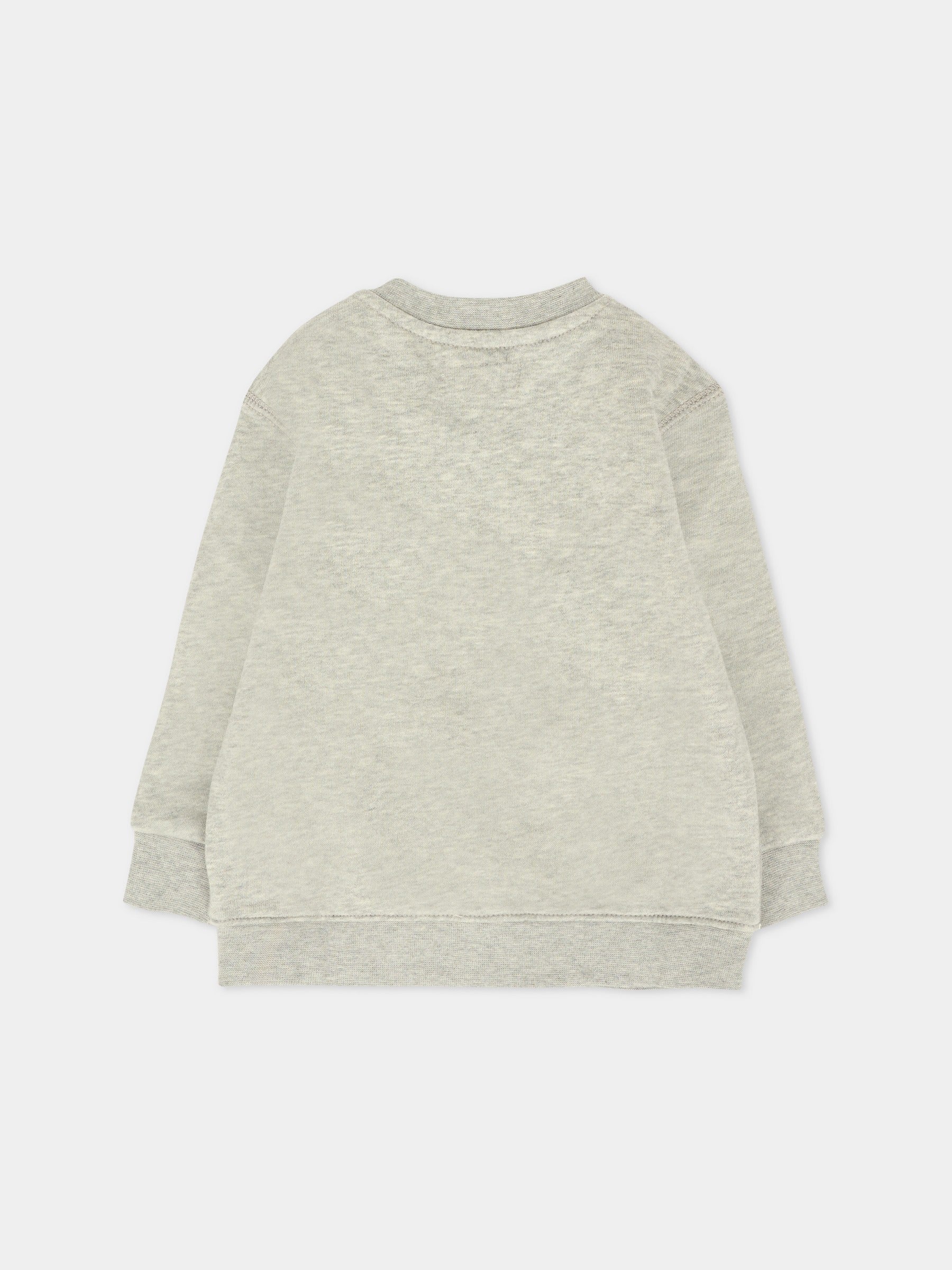 Felpa grigia per neonato con logo,Ralph Lauren Kids,P00514001