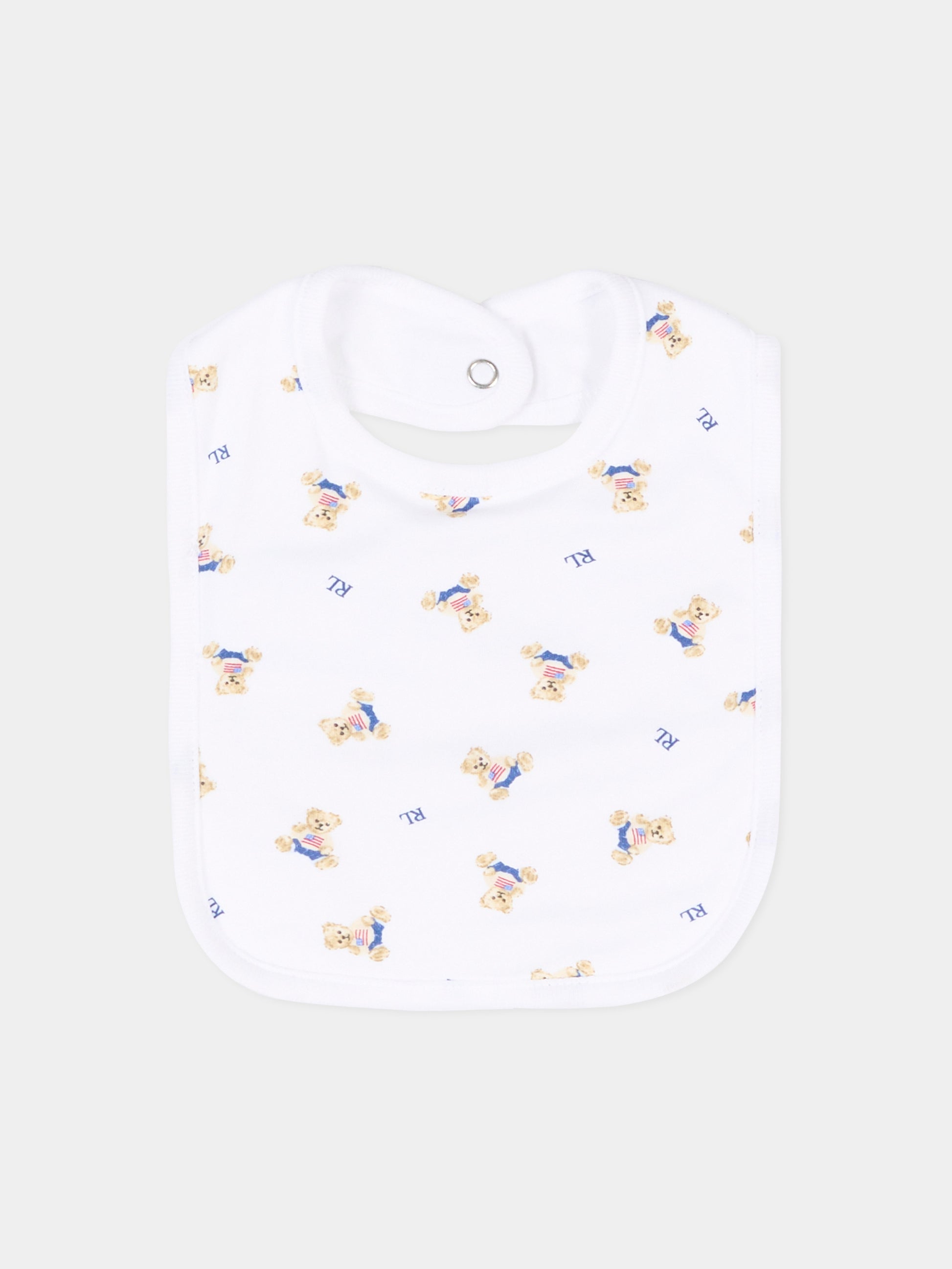 Set body bianco per neonato con Polo Bear,Ralph Lauren Kids,P00760001