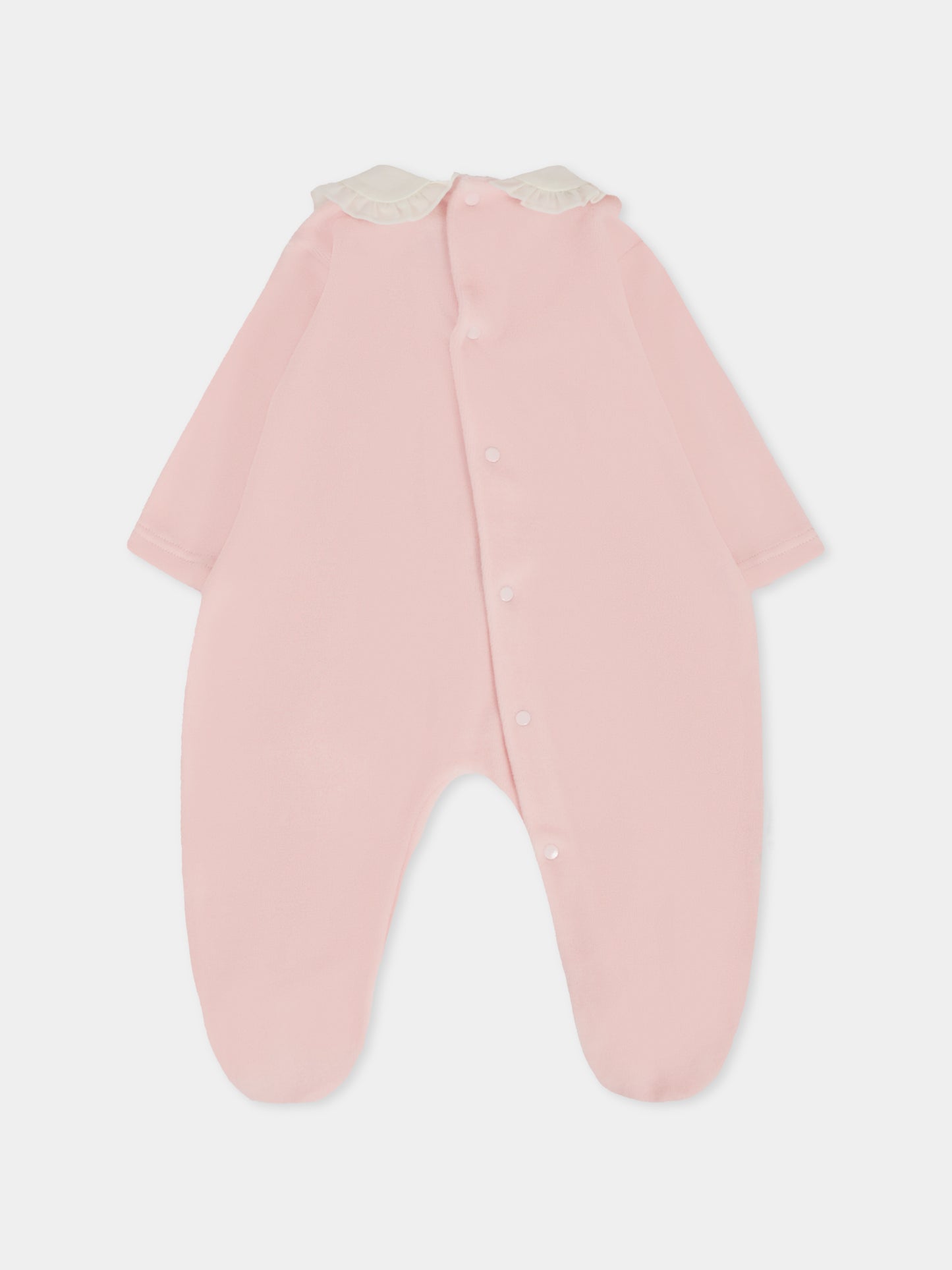 Tutina rosa per neonata con fiocco,La Stupenderia,1TBTT02L03