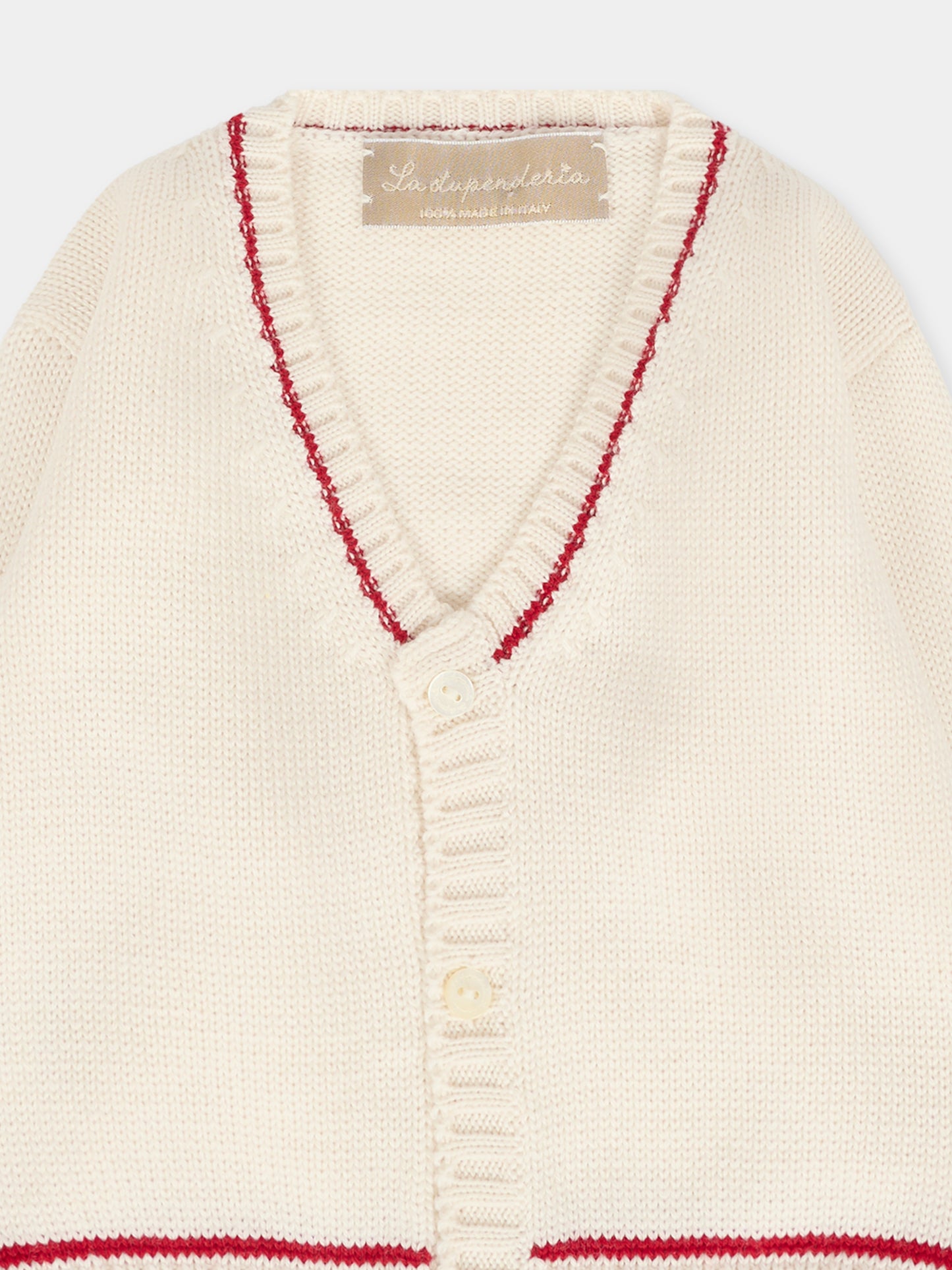 Cardigan avorio per neonato,La Stupenderia,1WCCR61 801-826