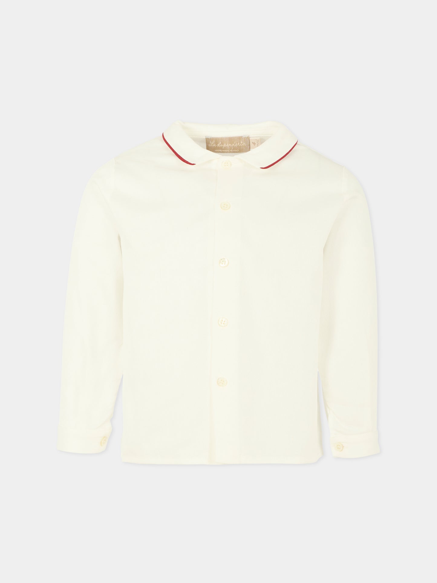 Camicia bianca per bambino,La Stupenderia,1TCCM23P02RED