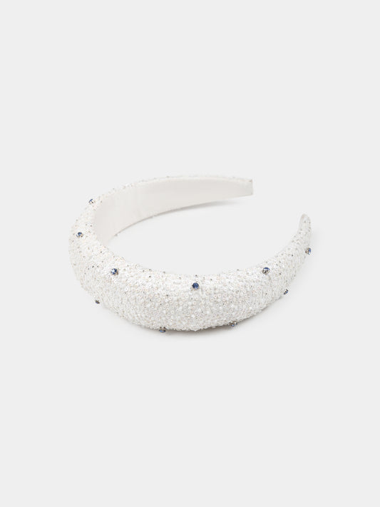 Cerchietto bianco per bambina con paillettes,Làtara,1620