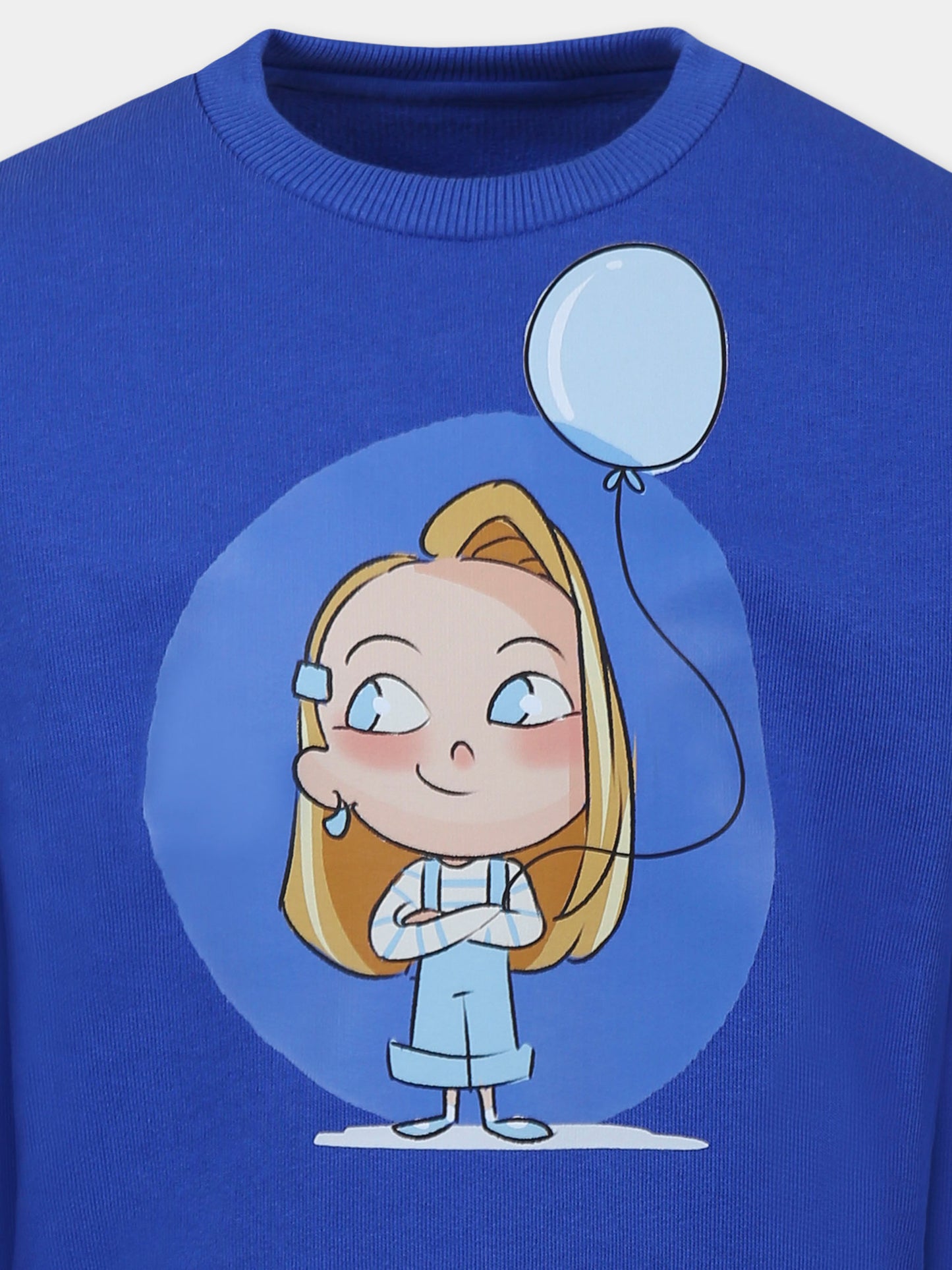 Felpa azzurra di Il mondo di MeG per bambini,Il Mondo Di Meg,FELPA AZZURRA PER IL MONDO DI MEG