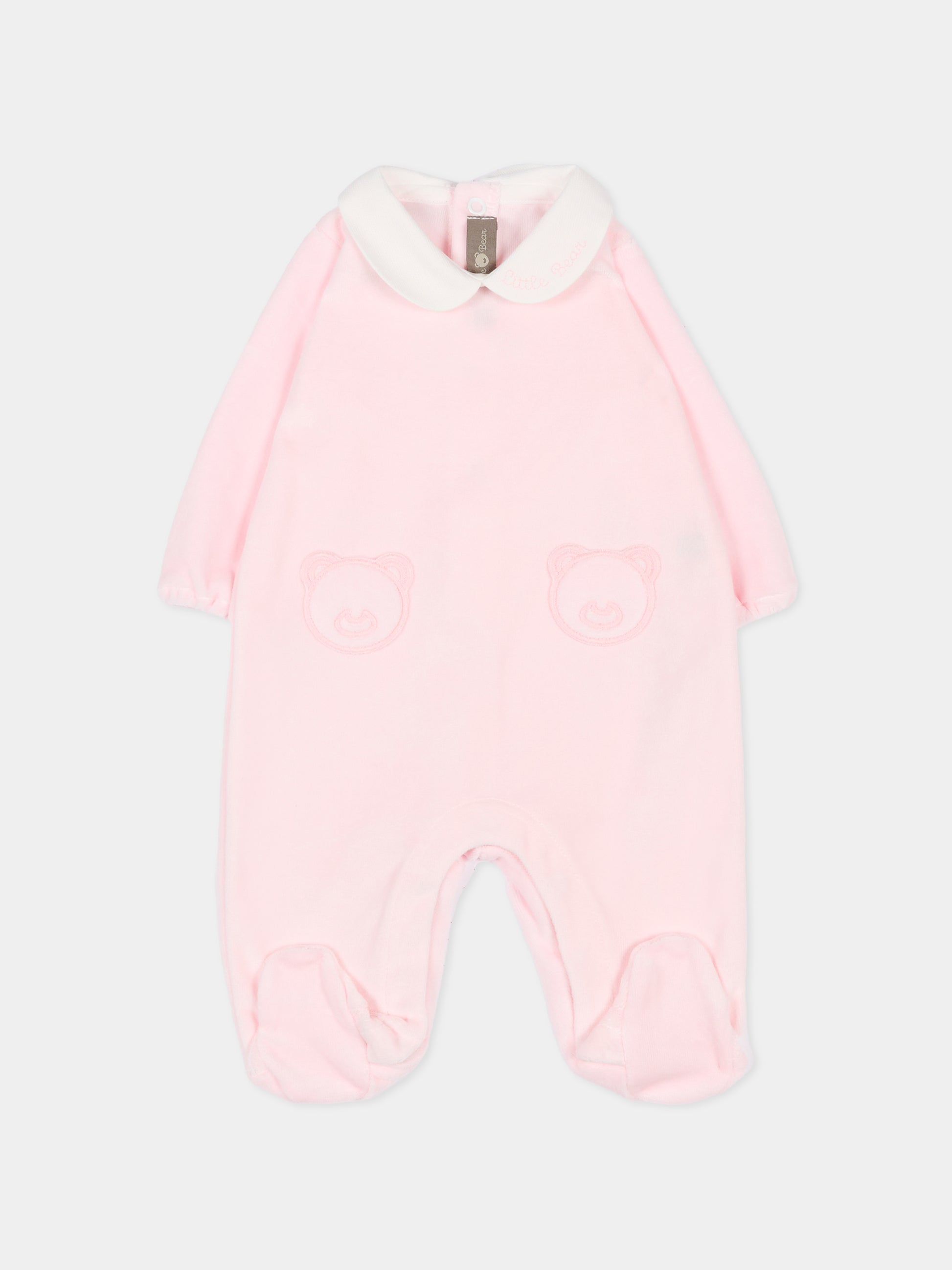 Tutina rosa per neonata con logo,Little Bear,2020 ROSA