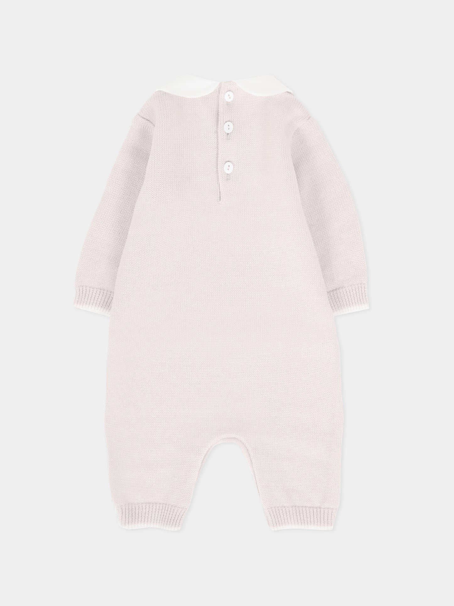 Tutina biege per neonati con nastro avorio,Little Bear,2125 BURRO/LATTE
