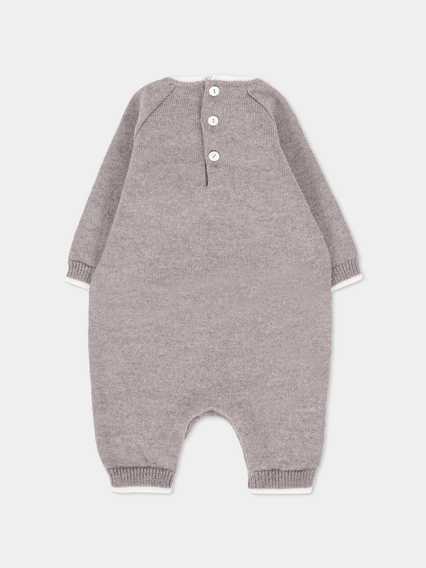 Tutina tortora per neonati con logo,Little Bear,2111 TORTORA/LATTE