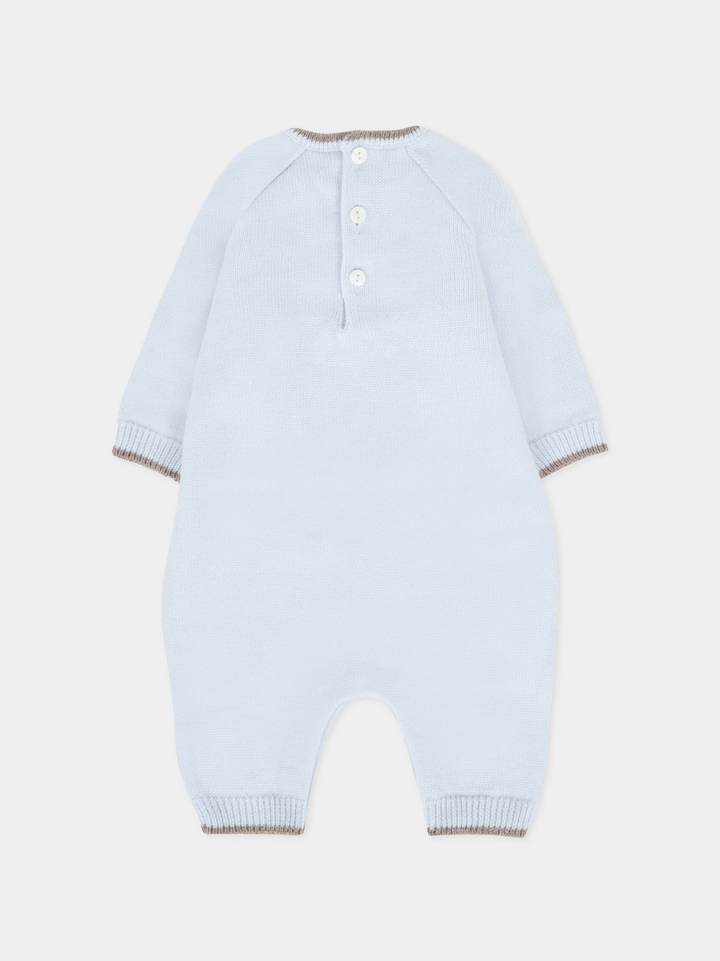 Tutina celeste per neonato con orso,Little Bear,2110 CIELO/TORTORA