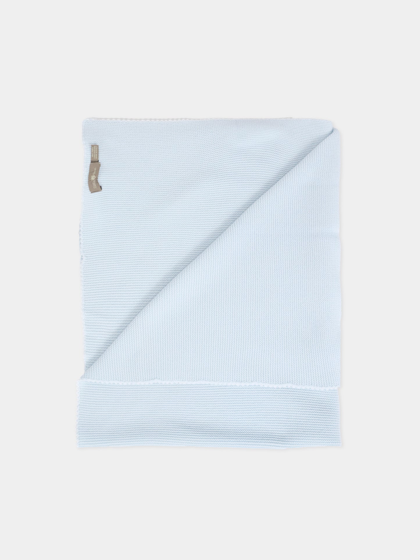 Coperta celeste per neonato con ricamo,Little Bear,2102 CIELO/LATTE