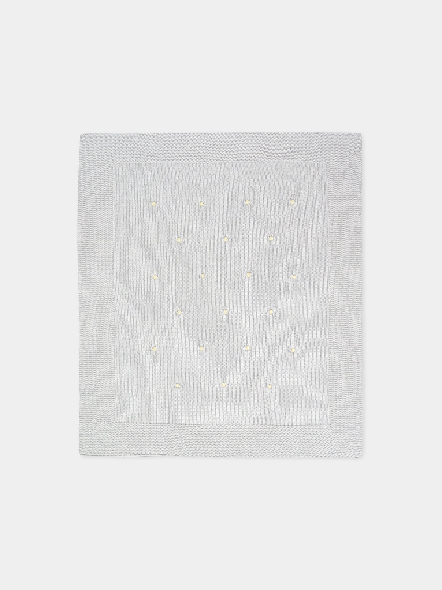 Coperta grigia per neonati con pois gialli,Little Bear,2100 GRIGIO/GIALLO