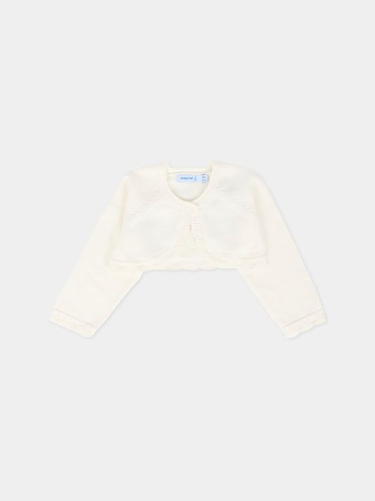 Cardigan avorio per neonata,Mayoral,308 073