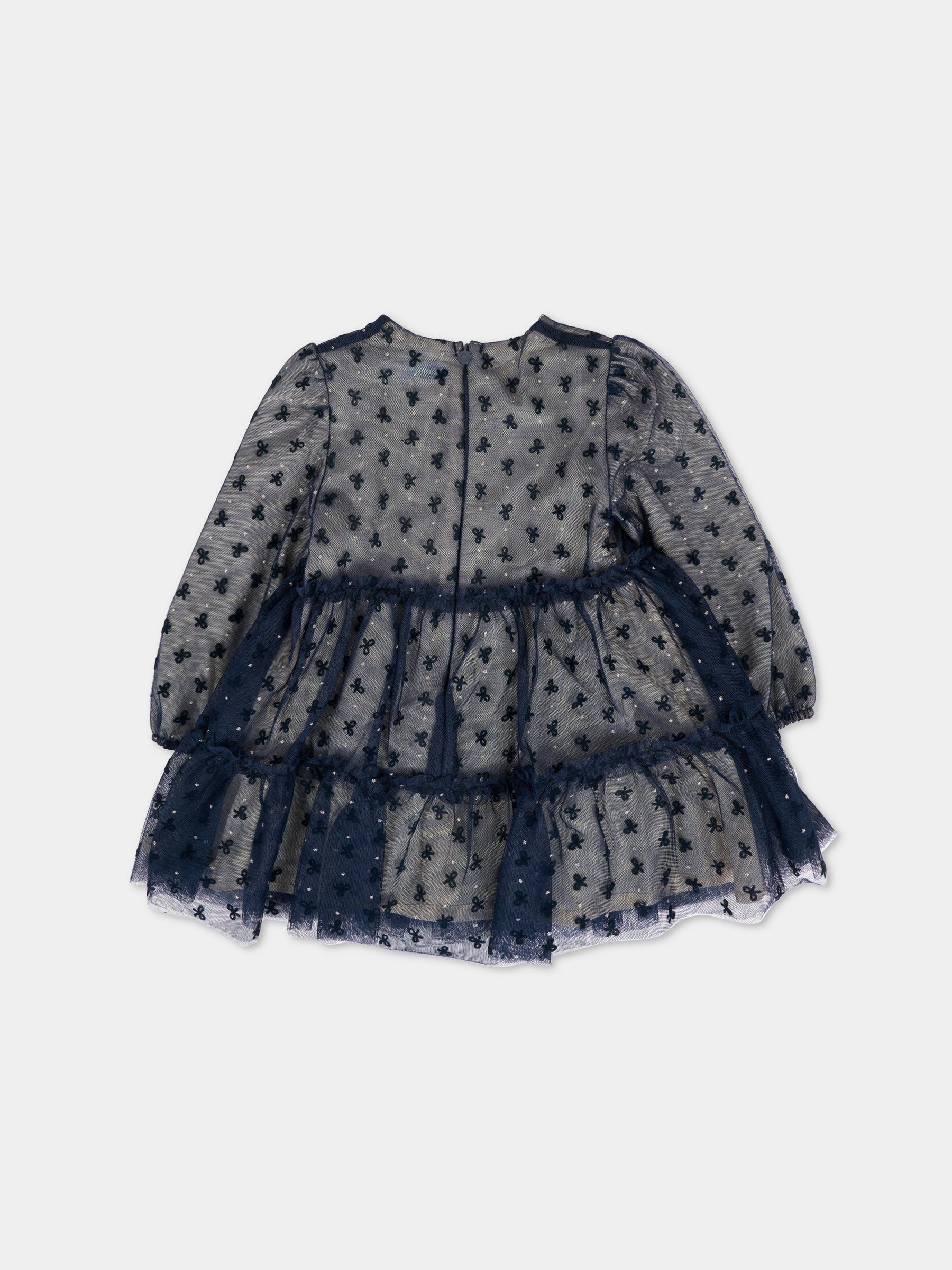 Vestito blu per neonata con logo,Mayoral,2907 081