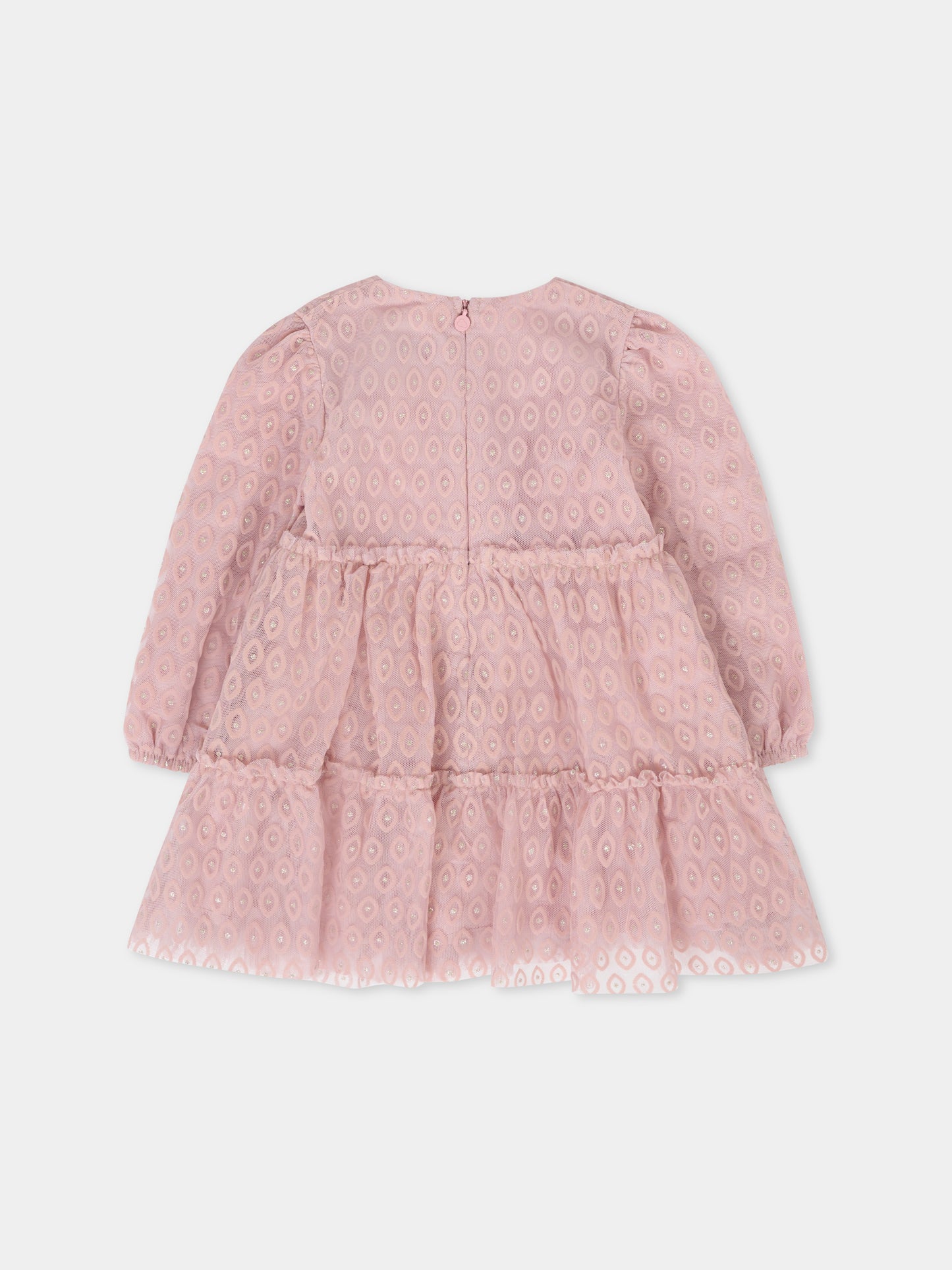 Vestito rosa per neonata con logo,Mayoral,2907 078