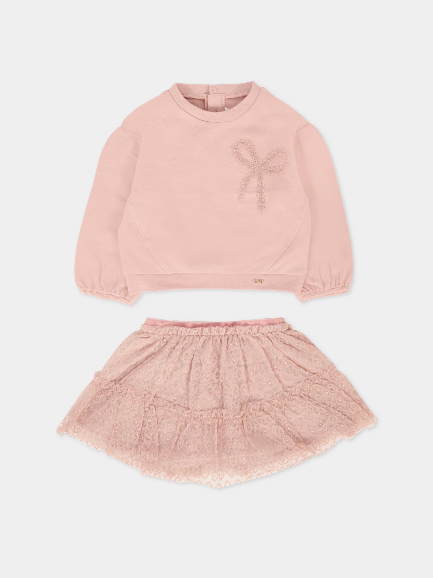 Completo rosa per neonata con fiocco,Mayoral,2923 032