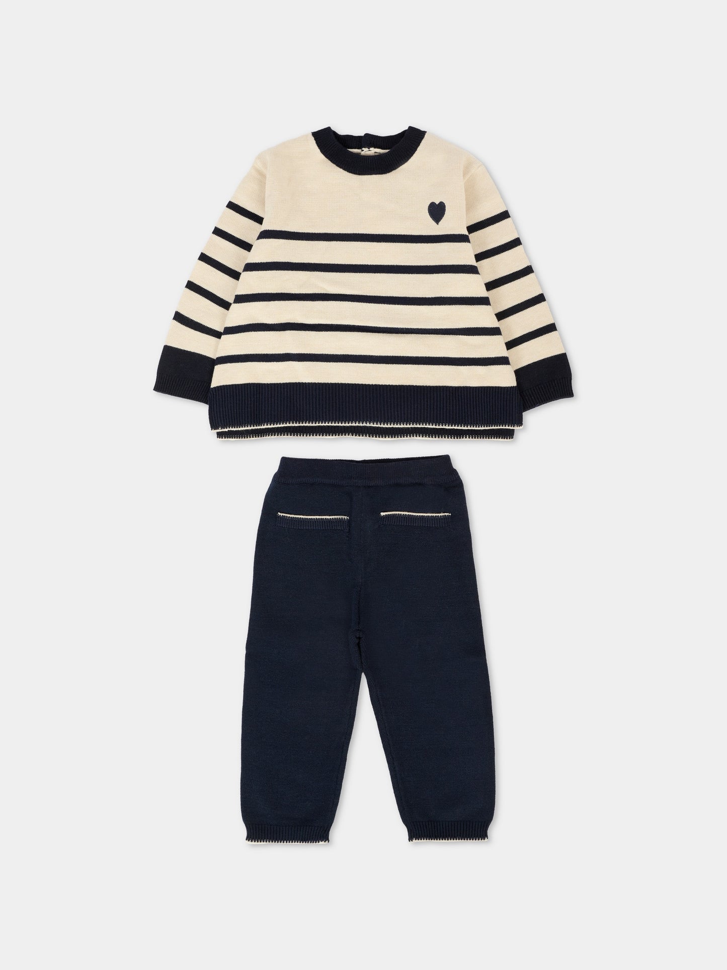 Completo blu per neonata con cuore,Mayoral,2595 078