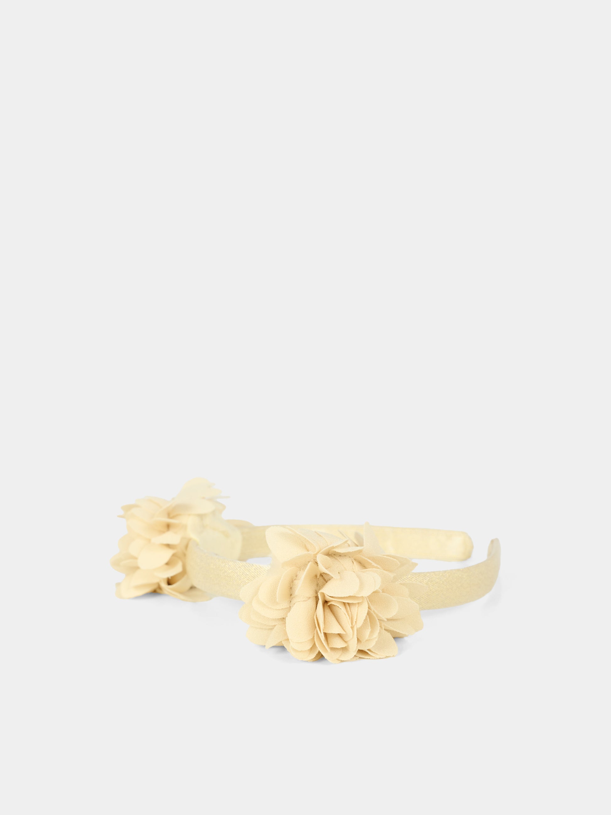 Cerchietto dorato per neonata con fiori,Mayoral,10026 070