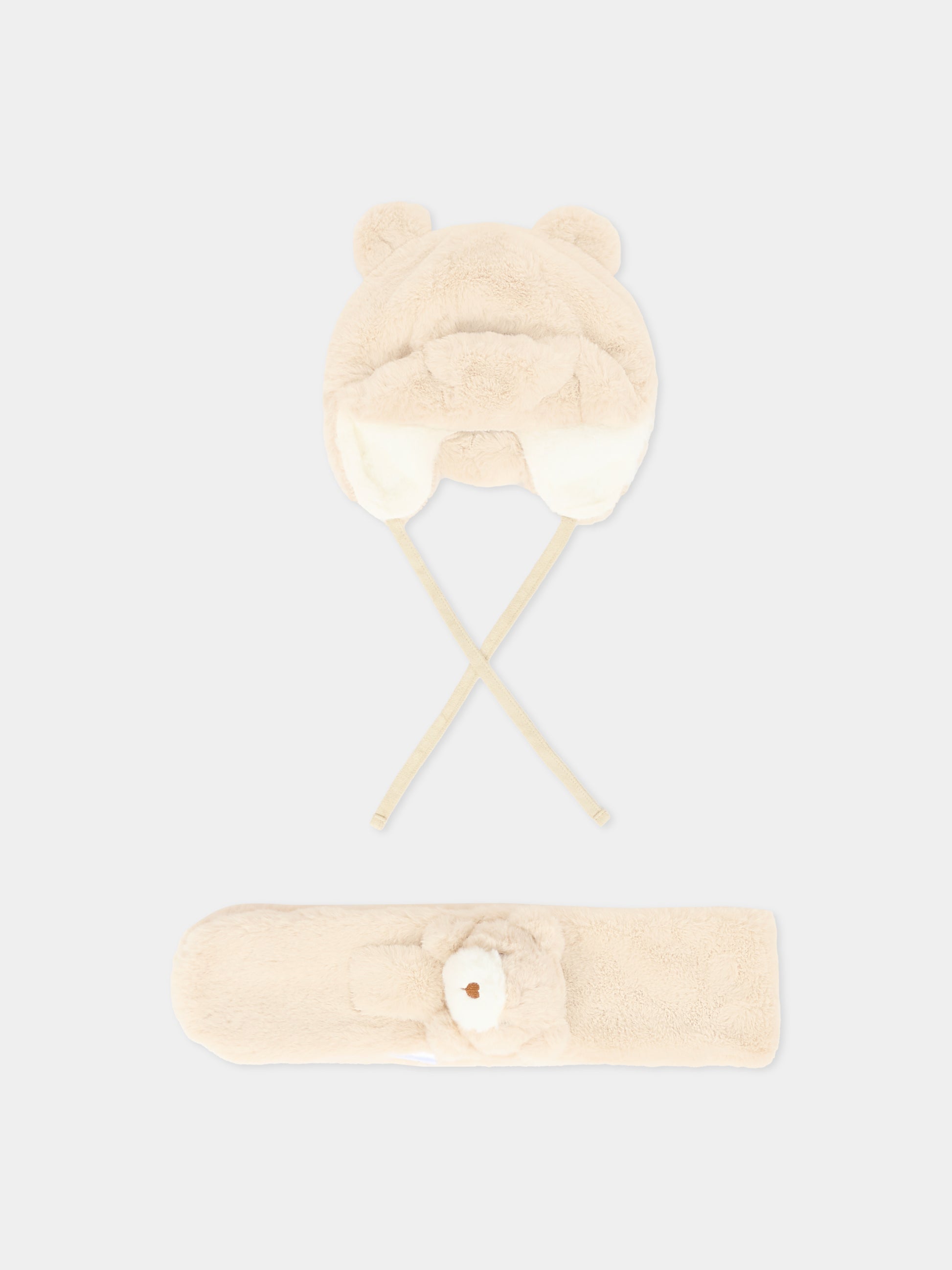 Set accessori beige per neonata con orsetto,Mayoral,10020 065