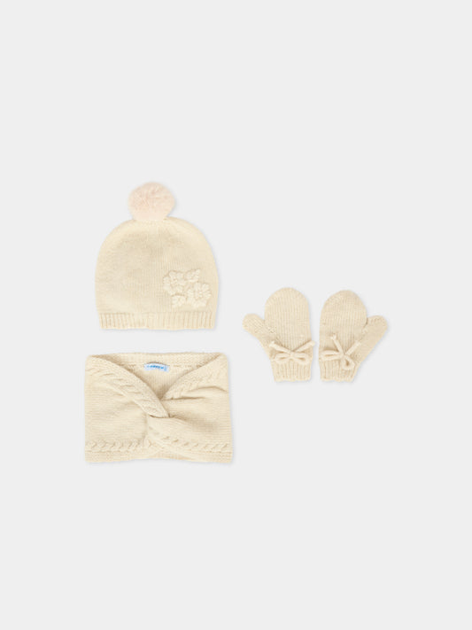 Set accessori beige per neonata,Mayoral,10019 048