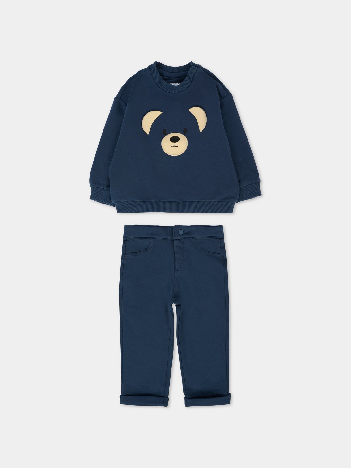 Completo blu per neonato con orso,Mayoral,2597 057