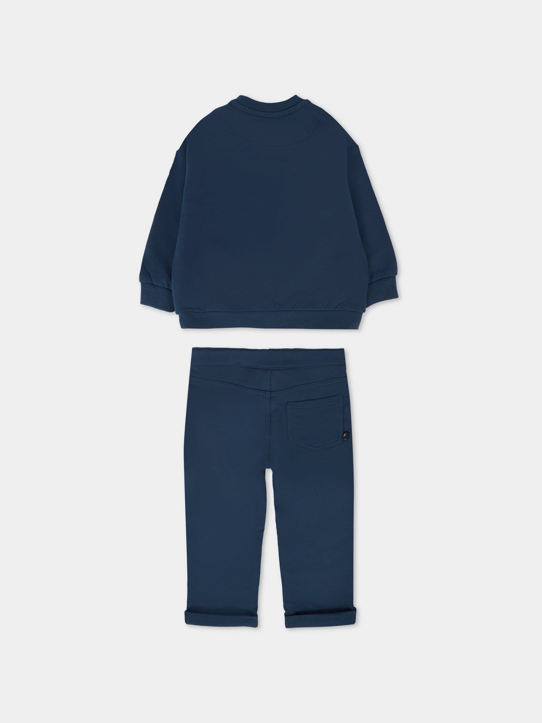 Completo blu per neonato con orso,Mayoral,2597 057