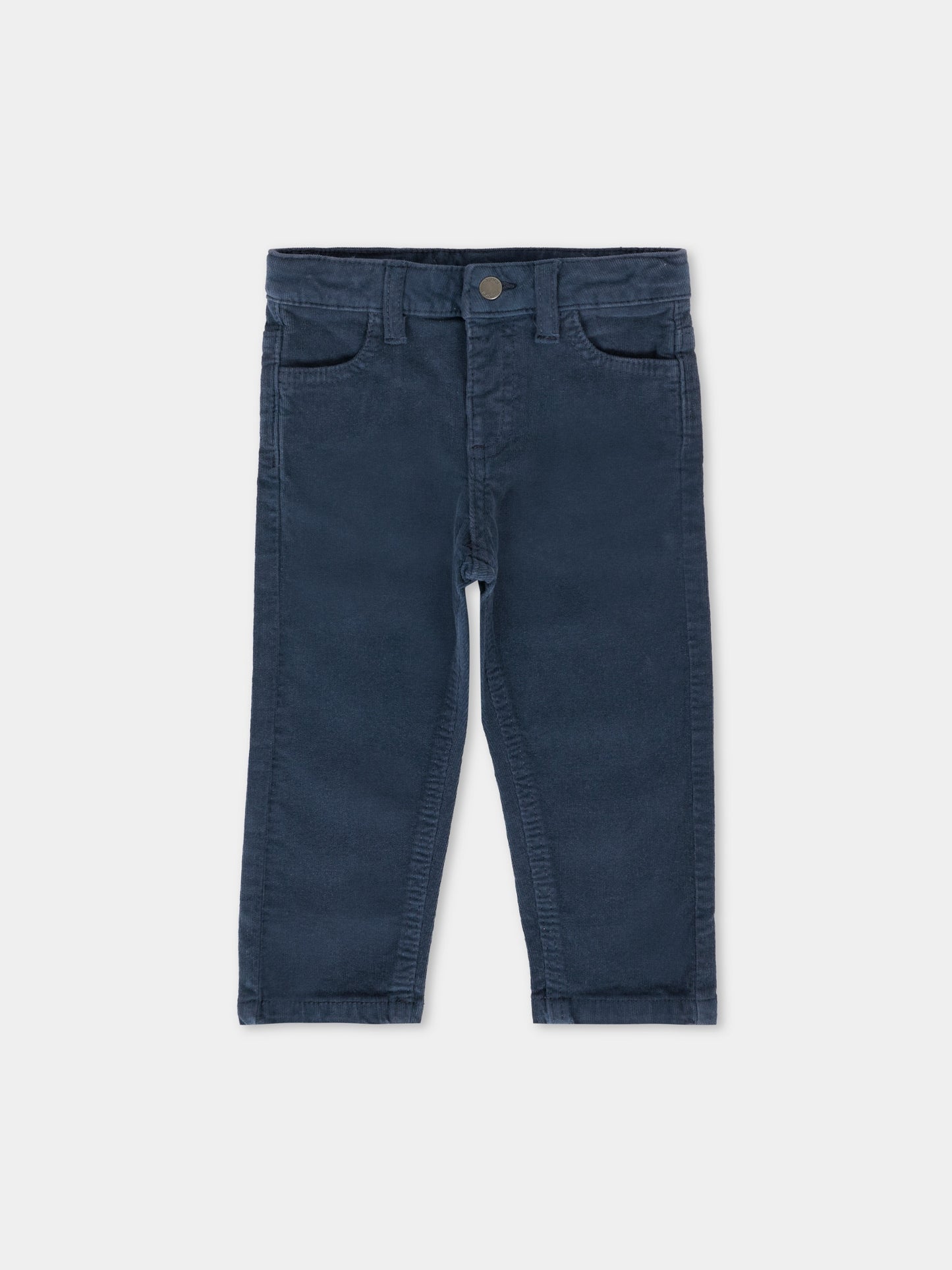 Pantaloni blu per neonato con patch logato,Mayoral,542 057