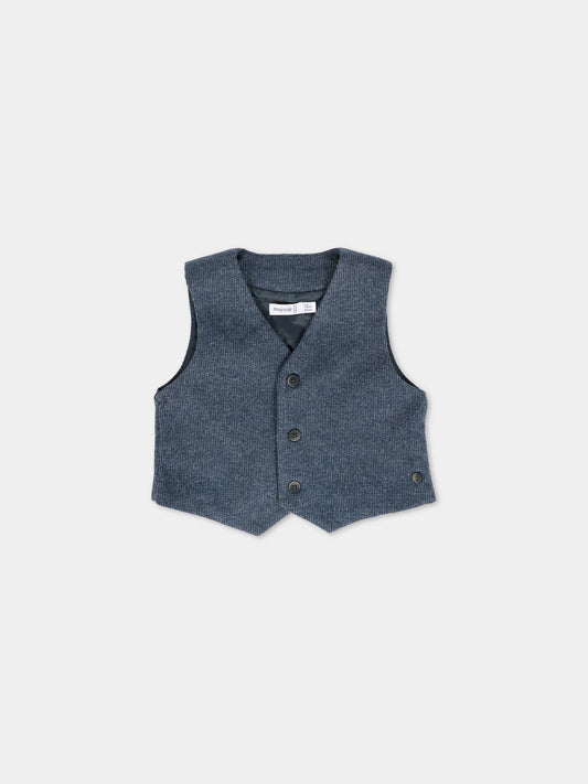 Panciotto blu per neonato con logo,Mayoral,2349 016