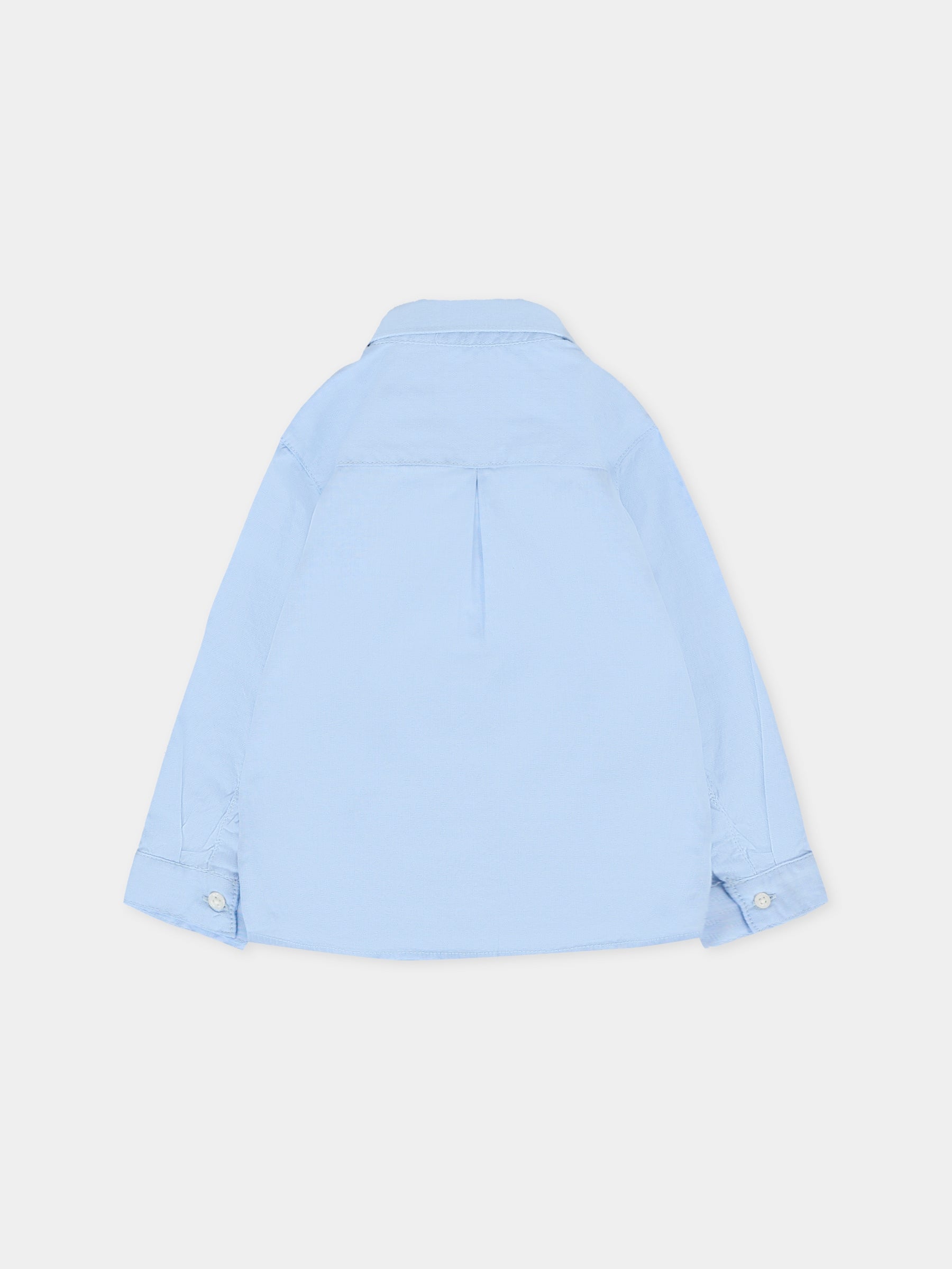 Camicia celeste per neonato con papillon,Mayoral,2111 056