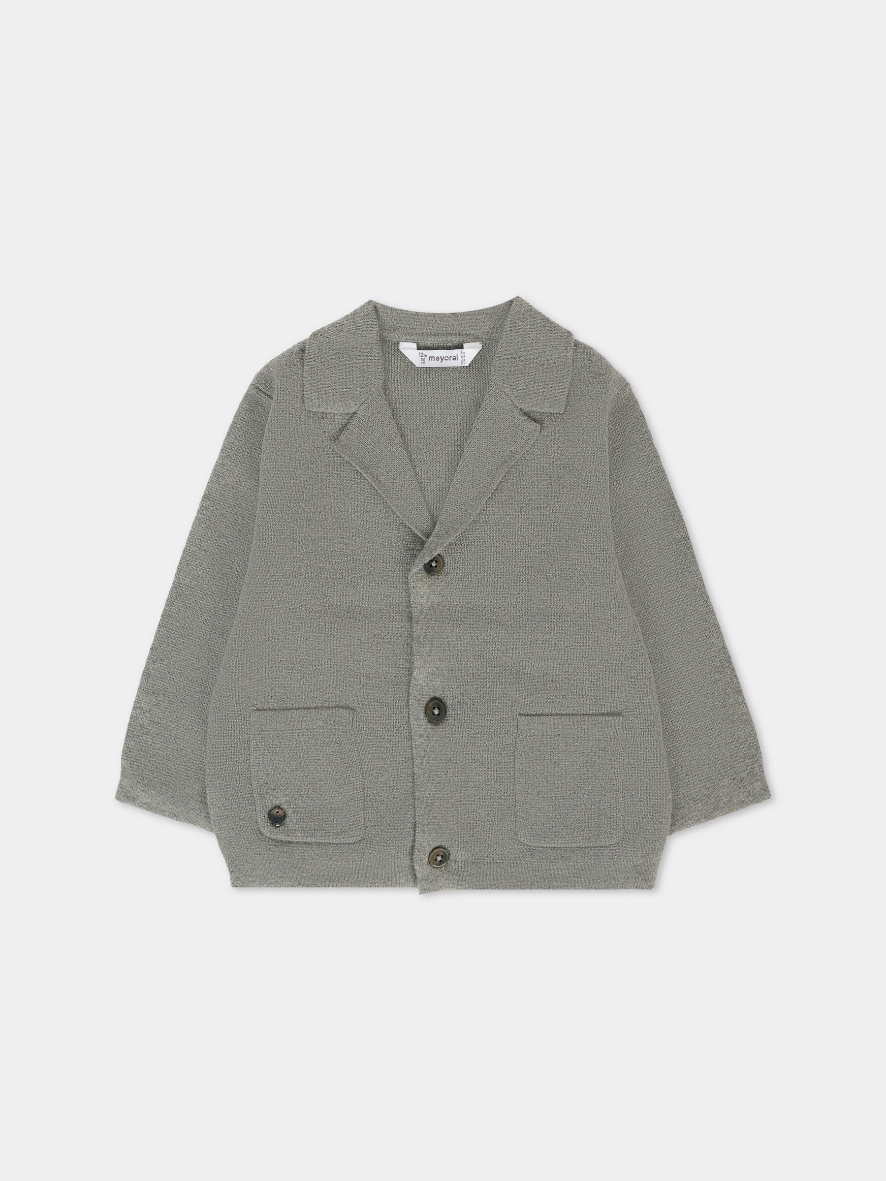 Cardigan grigio per neonato,Mayoral,2418 087