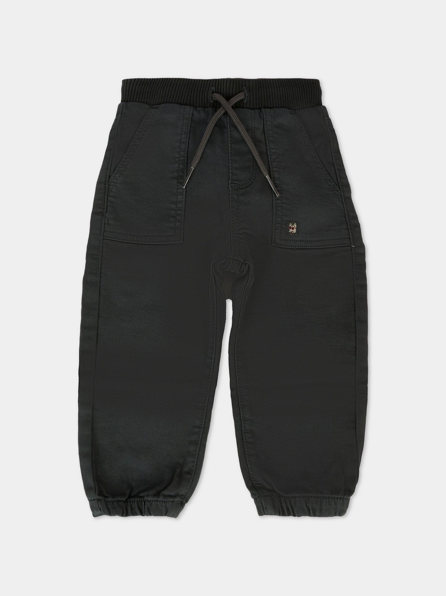 Pantaloni grigi per neonato con patch,Mayoral,2503 075