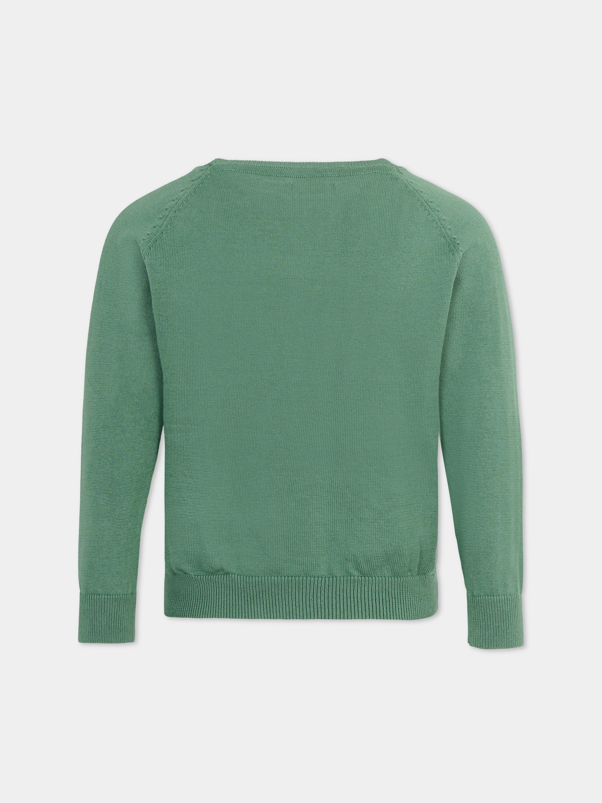 Maglione verde per bambino con logo,Mayoral,323 014