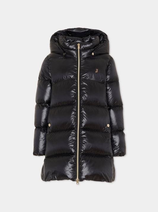 Piumino nero per bambina,Herno Kids,PI000187G 12017Z 9300