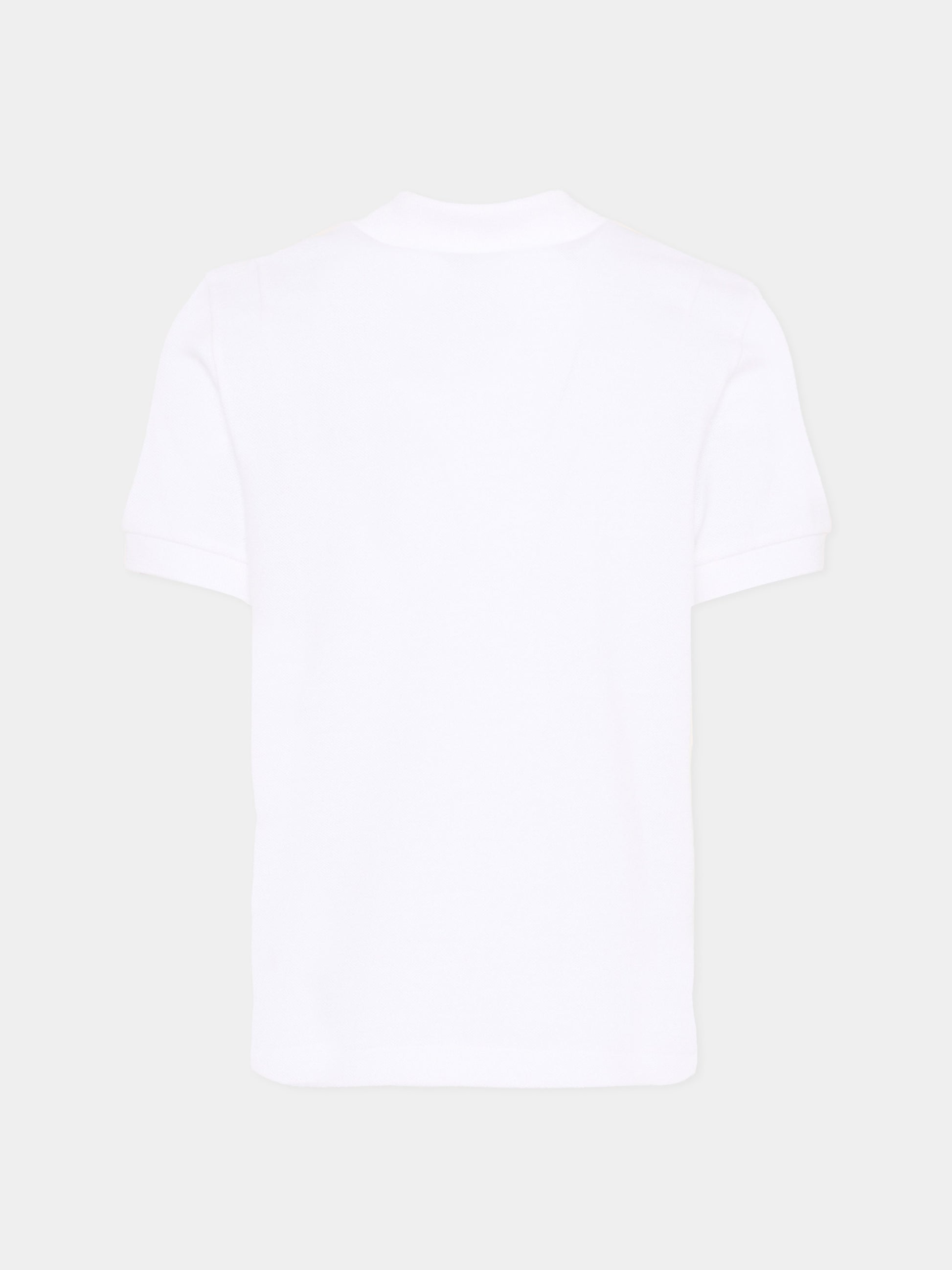 Polo bianca per bambino con logo,Lacoste,7354 W8L