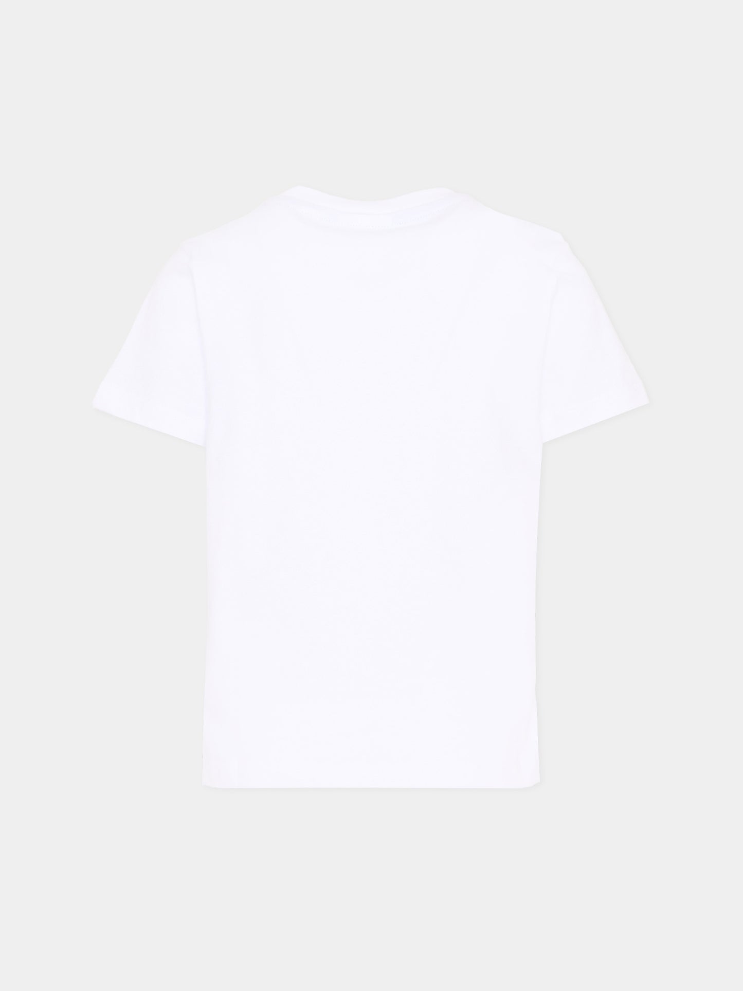 T-Shirt bianca per bambini con logo,Lacoste,7025 W8L