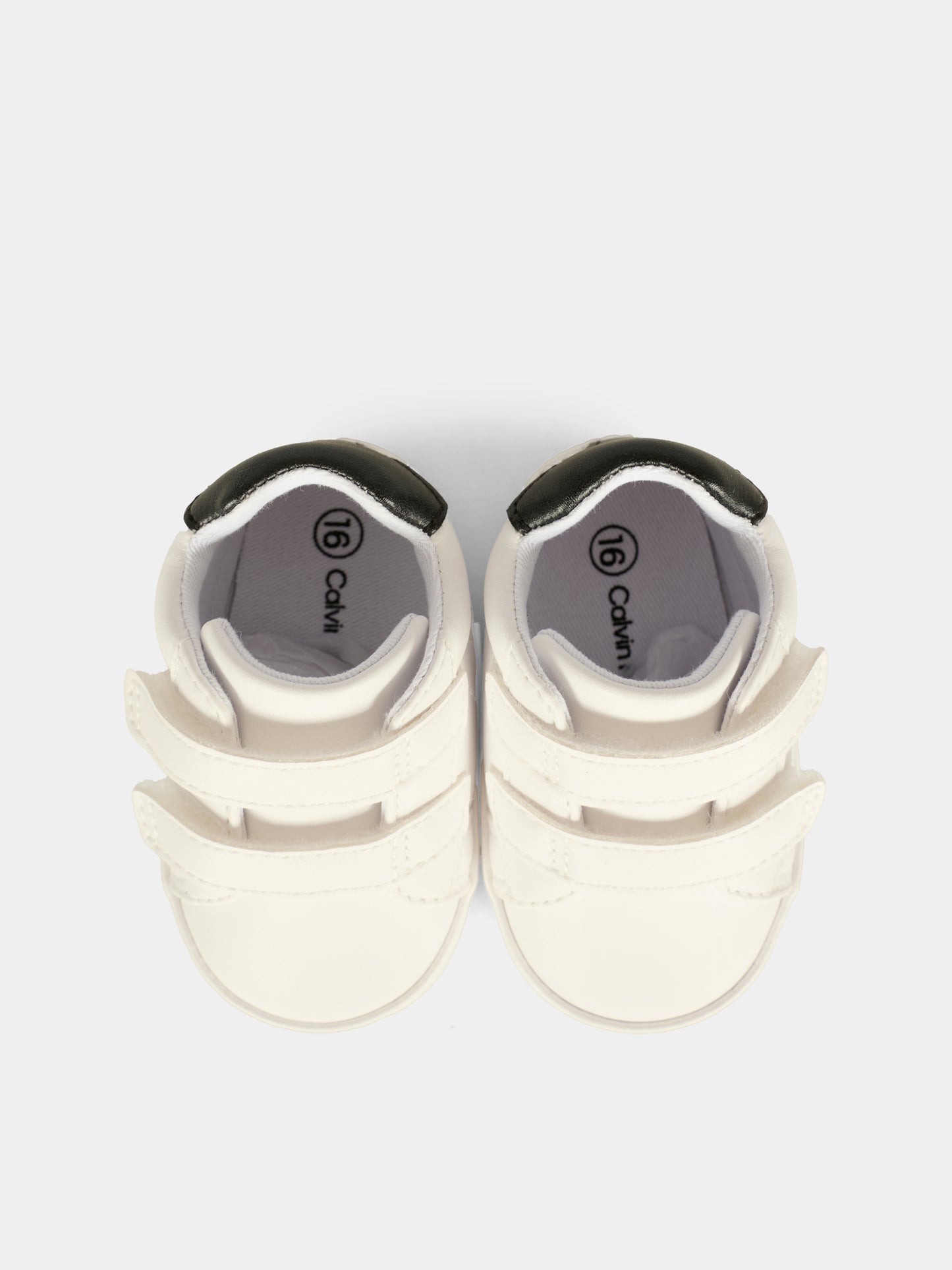 Sneakers bianche per neonato con logo,Calvin Klein Kids,V0B9 83145 1582X002