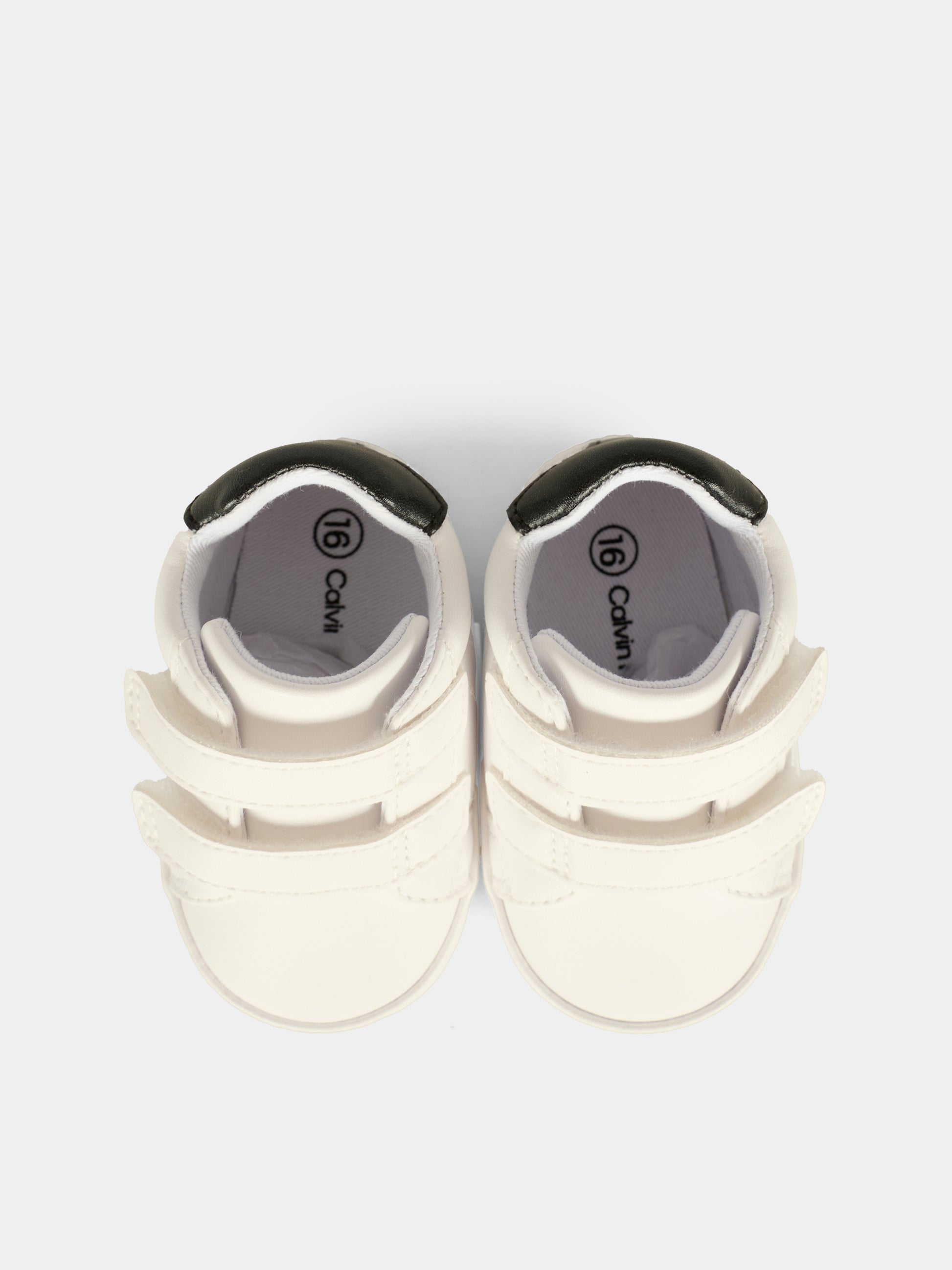 Sneakers bianche per neonato con logo,Calvin Klein Kids,V0B9 83145 1582X002