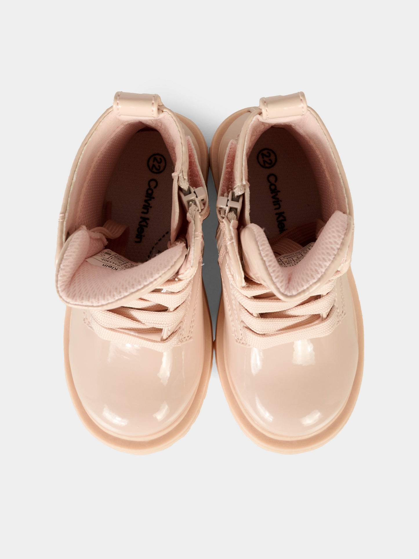 Anfibi rosa per bambina con logo,Calvin Klein Kids,V1A5 83117 0343302