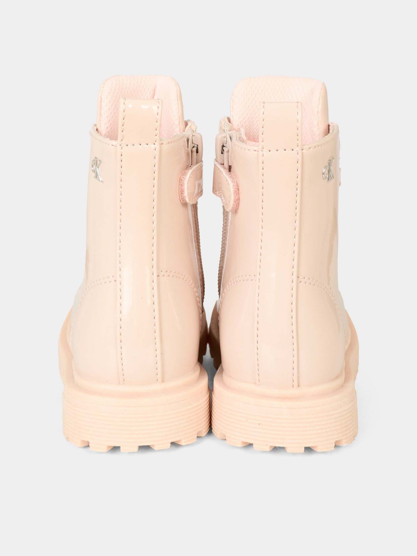 Anfibi rosa per bambina con logo,Calvin Klein Kids,V1A5 83117 0343302