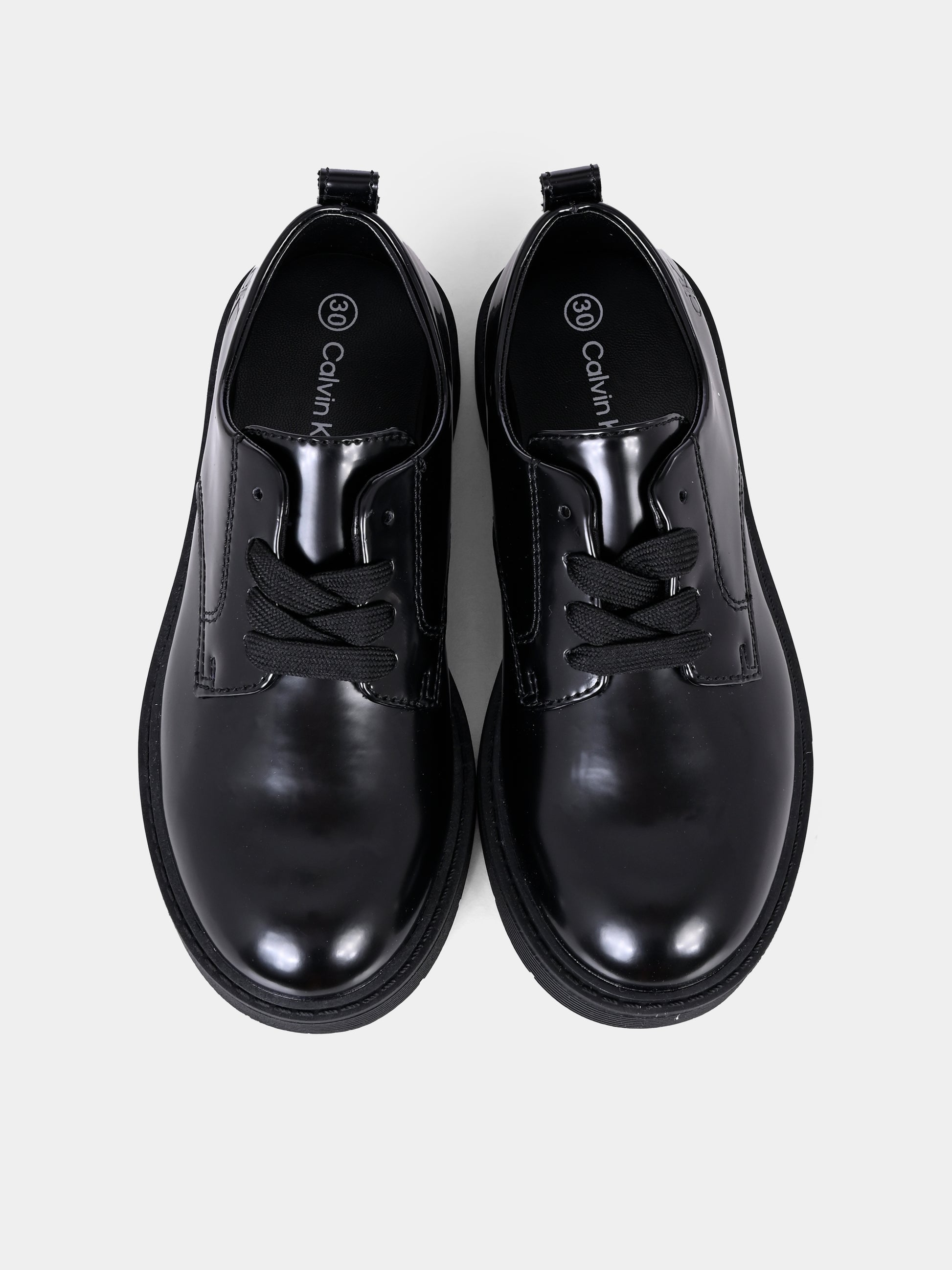 Stringate nere per bambino con logo,Calvin Klein Kids,V3X4 83182 1453999