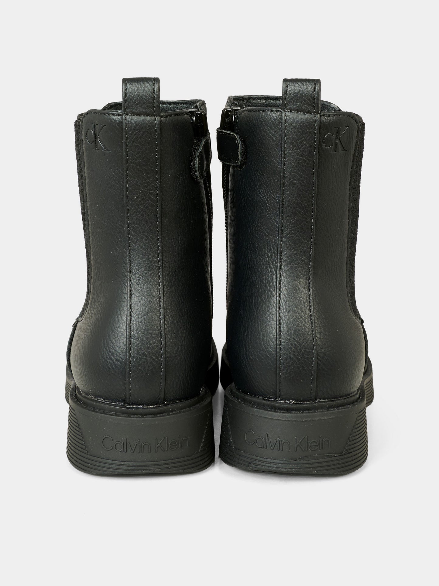 Stivali neri per bambini con logo,Calvin Klein Kids,V3X5 83184 1355999