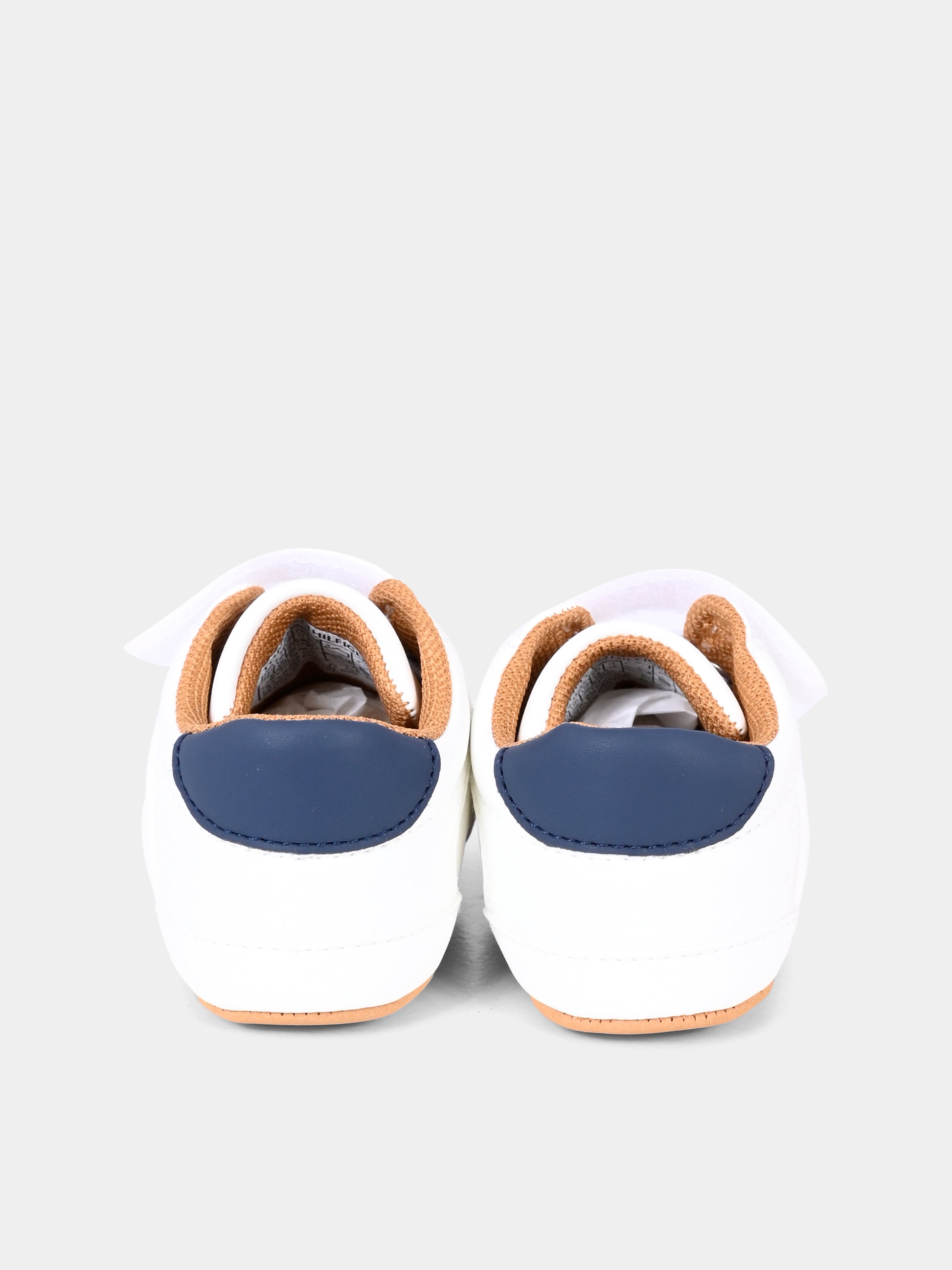 Sneakers beige per neonato con logo,Tommy Hilfiger Junior,T0B9 34055 1269B058