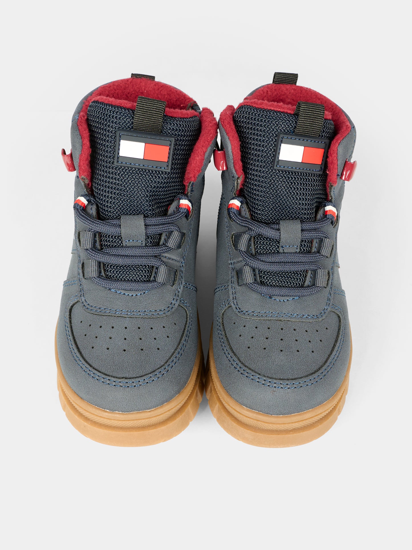 Stivaletti blu per bambino con logo,Tommy Hilfiger Junior,T3X5 34129 1696800