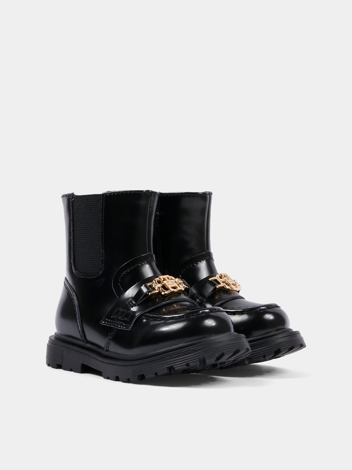 Stivaletti neri per bambina con logo,Tommy Hilfiger Junior,T1A5 34007 1453999