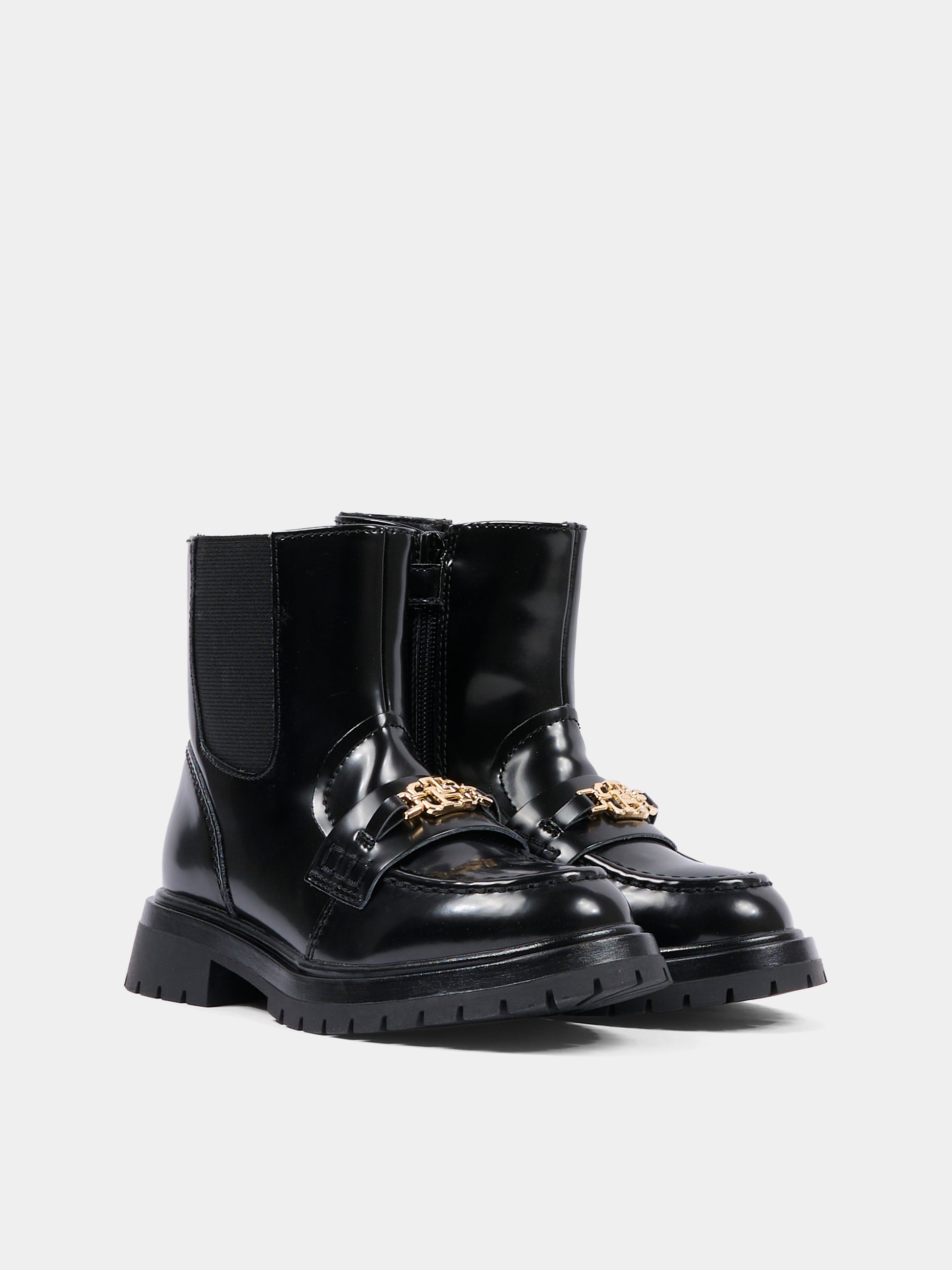 Stivaletti neri per bambina con logo,Tommy Hilfiger Junior,T3A5 34017 1453999