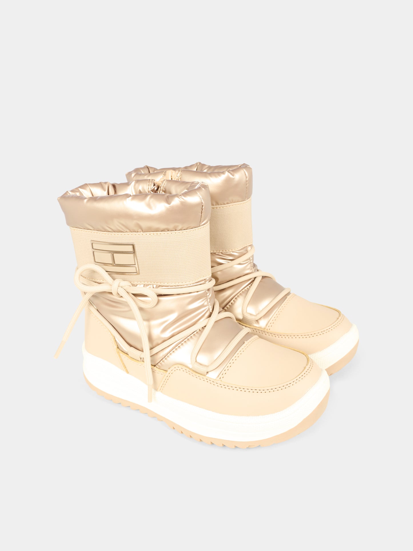 Stivali da neve rosa per bambina con bandierina,Tommy Hilfiger Junior,T3A5 34052 1474591