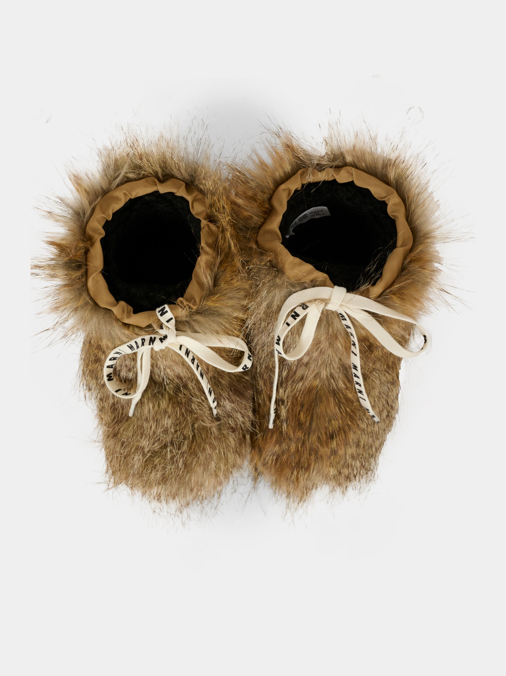 Stivaletti marroni per bambina con logo,Marni Kids,75370 - VAR3