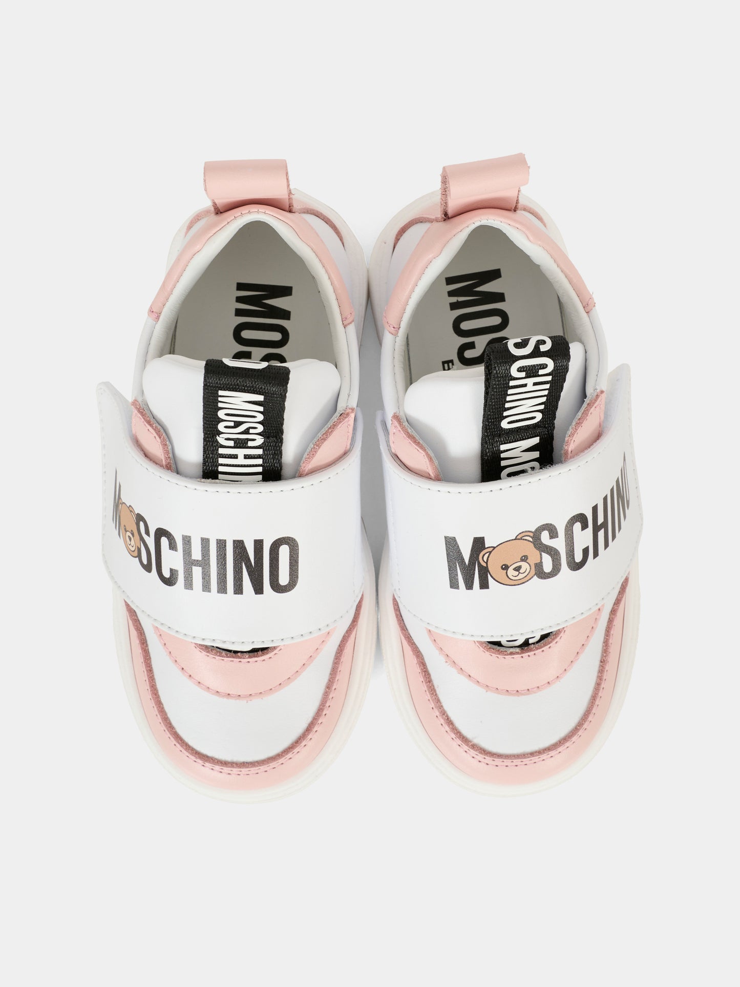 Sneakers rosa per neonata e bambina con Teddy Bear,Moschino Kids,81843 - VAR1