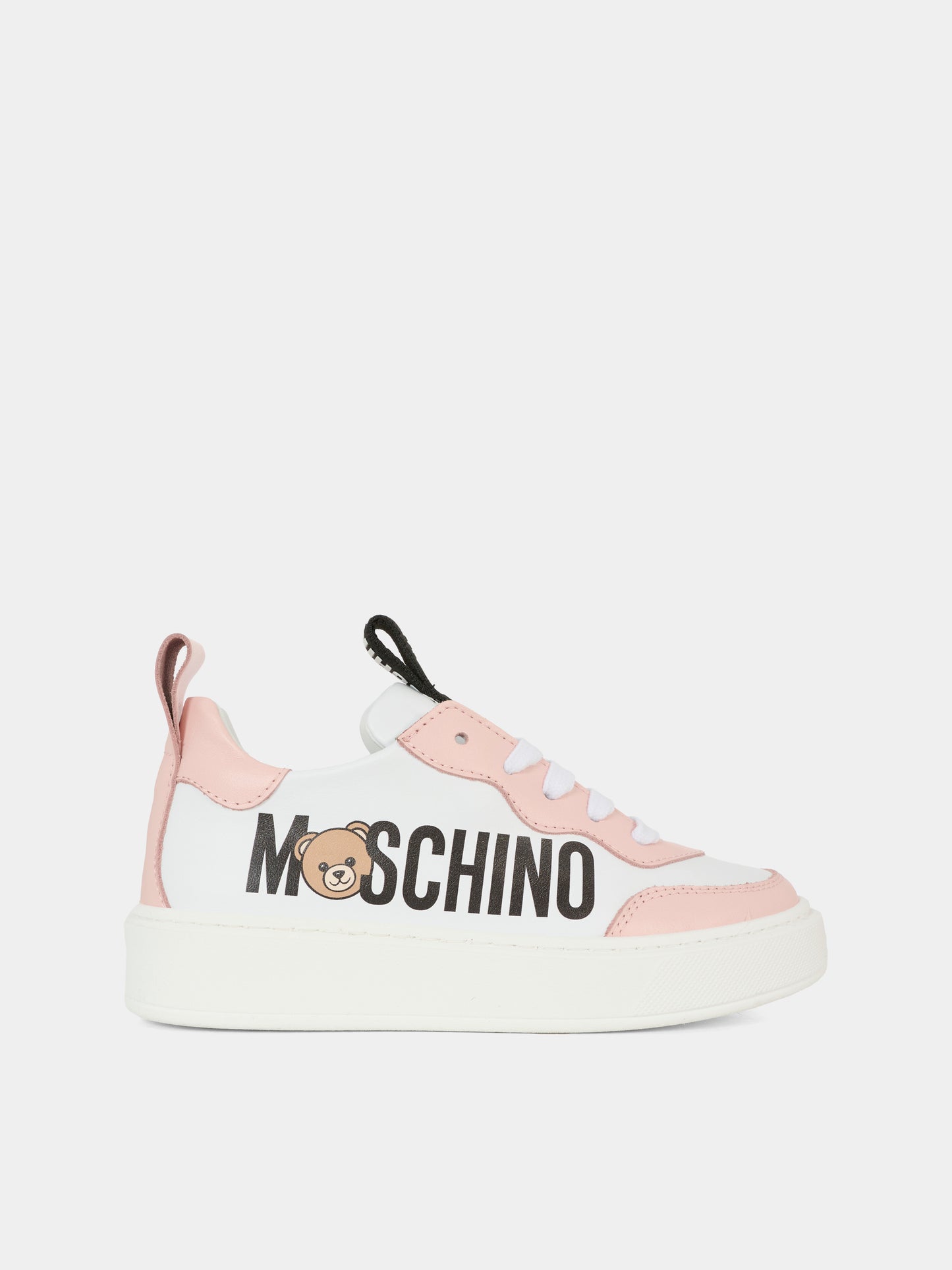 Sneakers rosa per bambina con Teddy Bear,Moschino Kids,81920 - VAR2