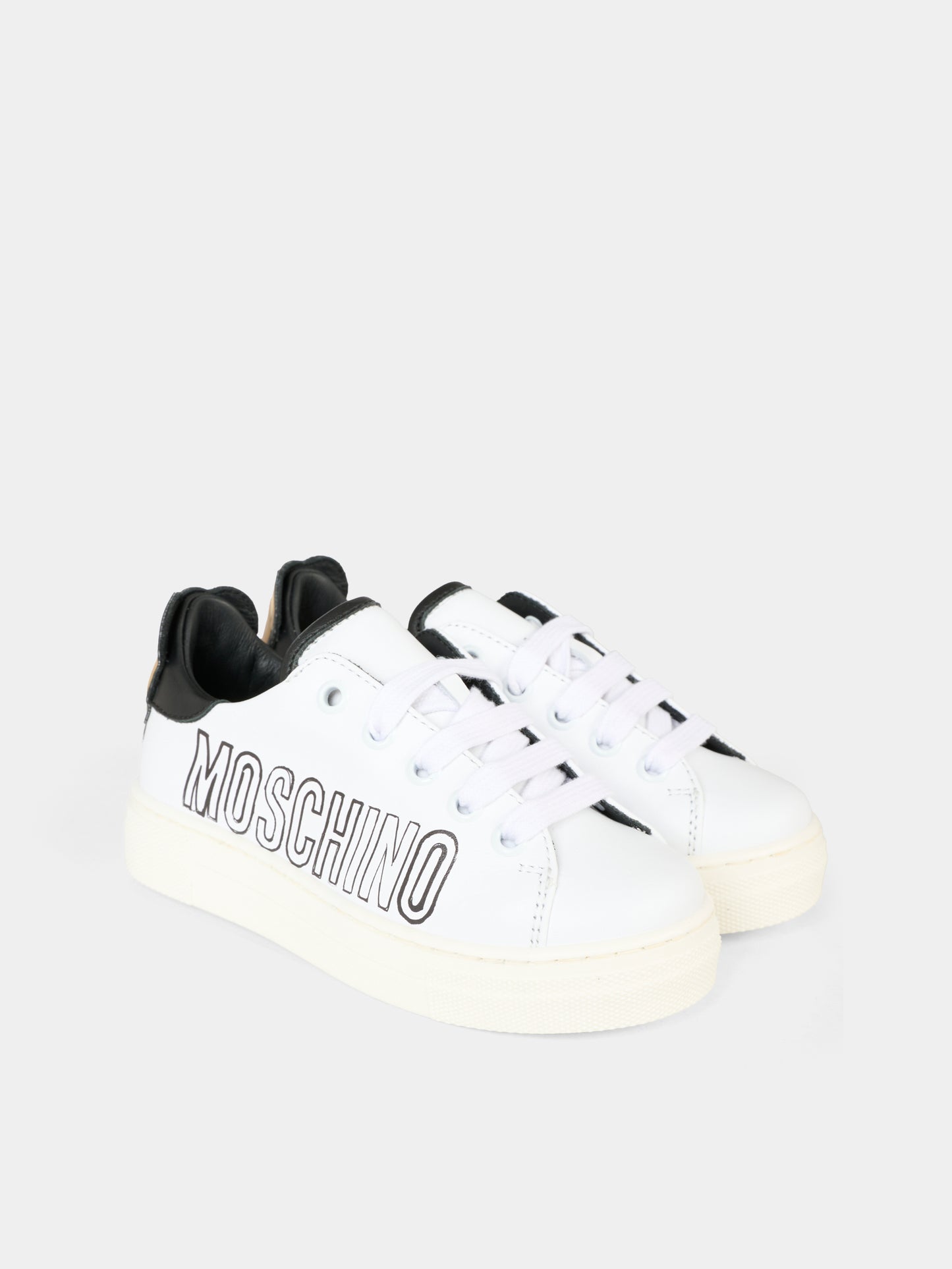 Sneakers bianche per bambino con Teddy Bear,Moschino Kids,81906 - VAR2