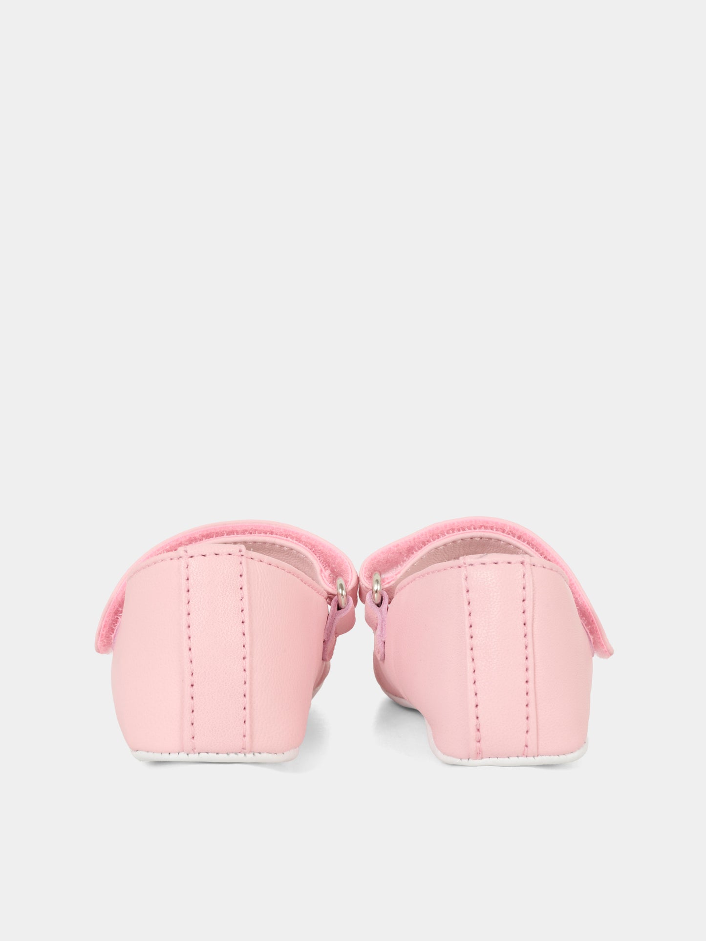 Pink ballet flats for girl with Teddy Bear